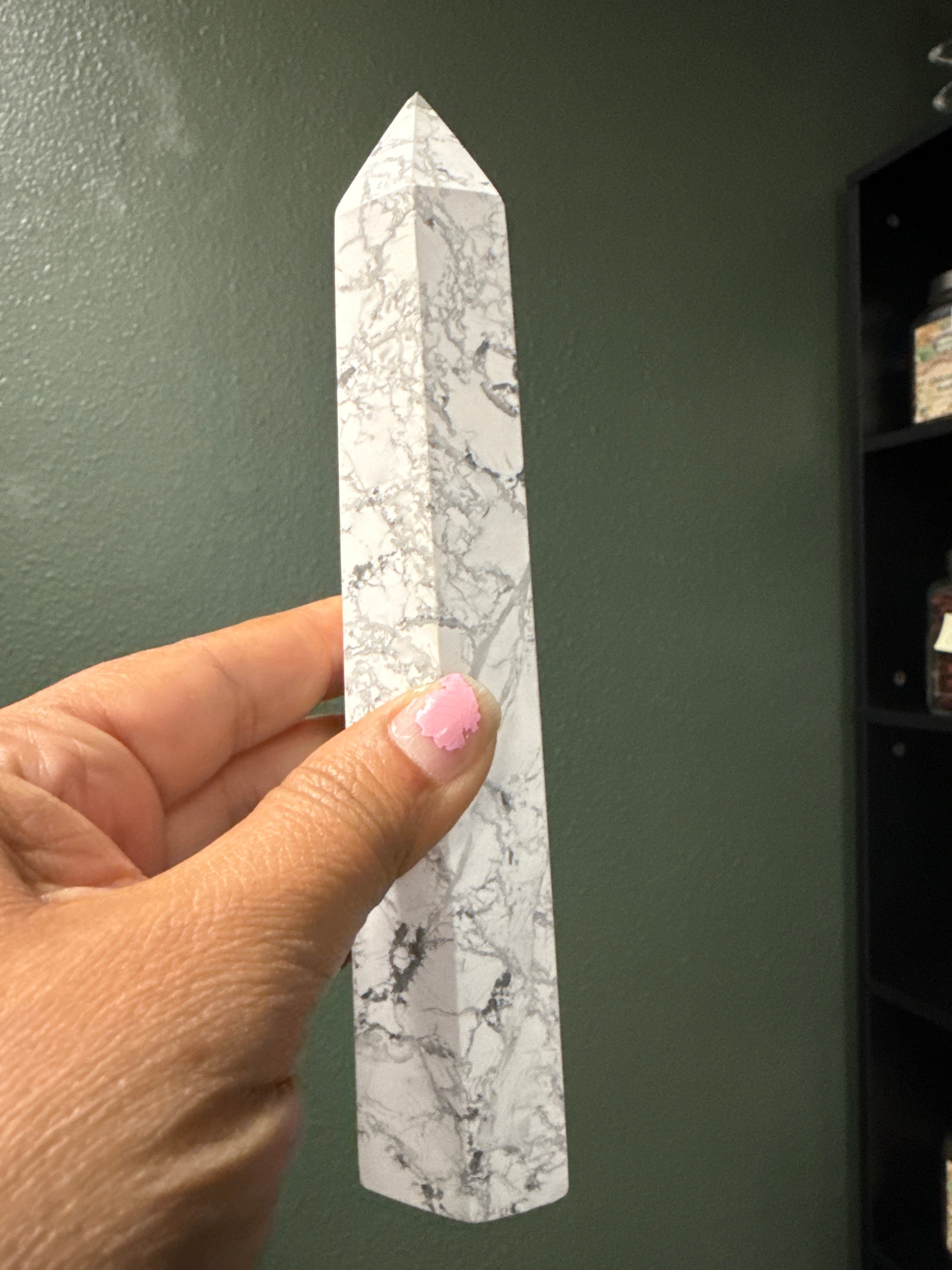 Howlite Crystal Tower
