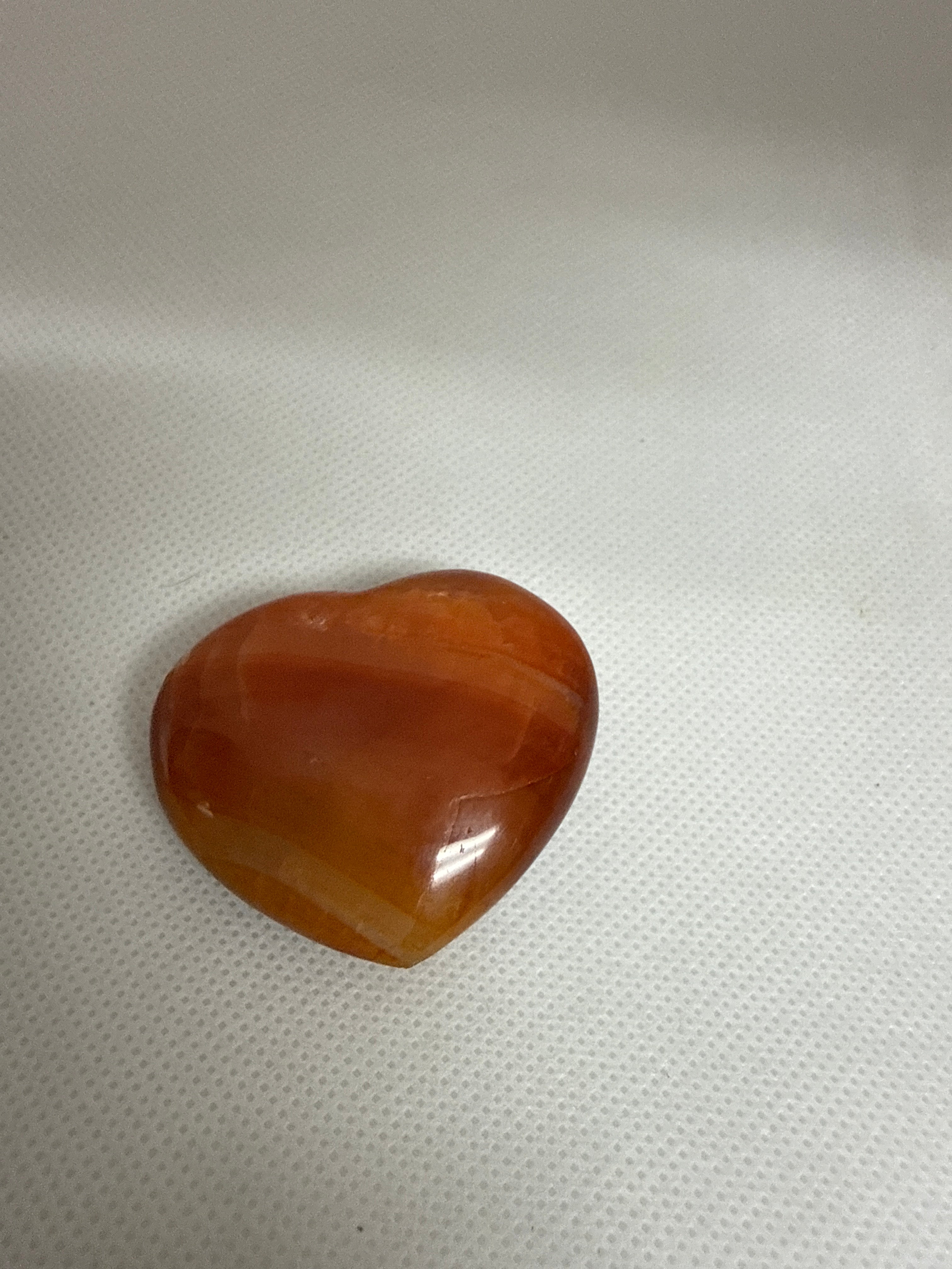 Carnelian Agate 
Heart-Shaped Crystal - 136g
