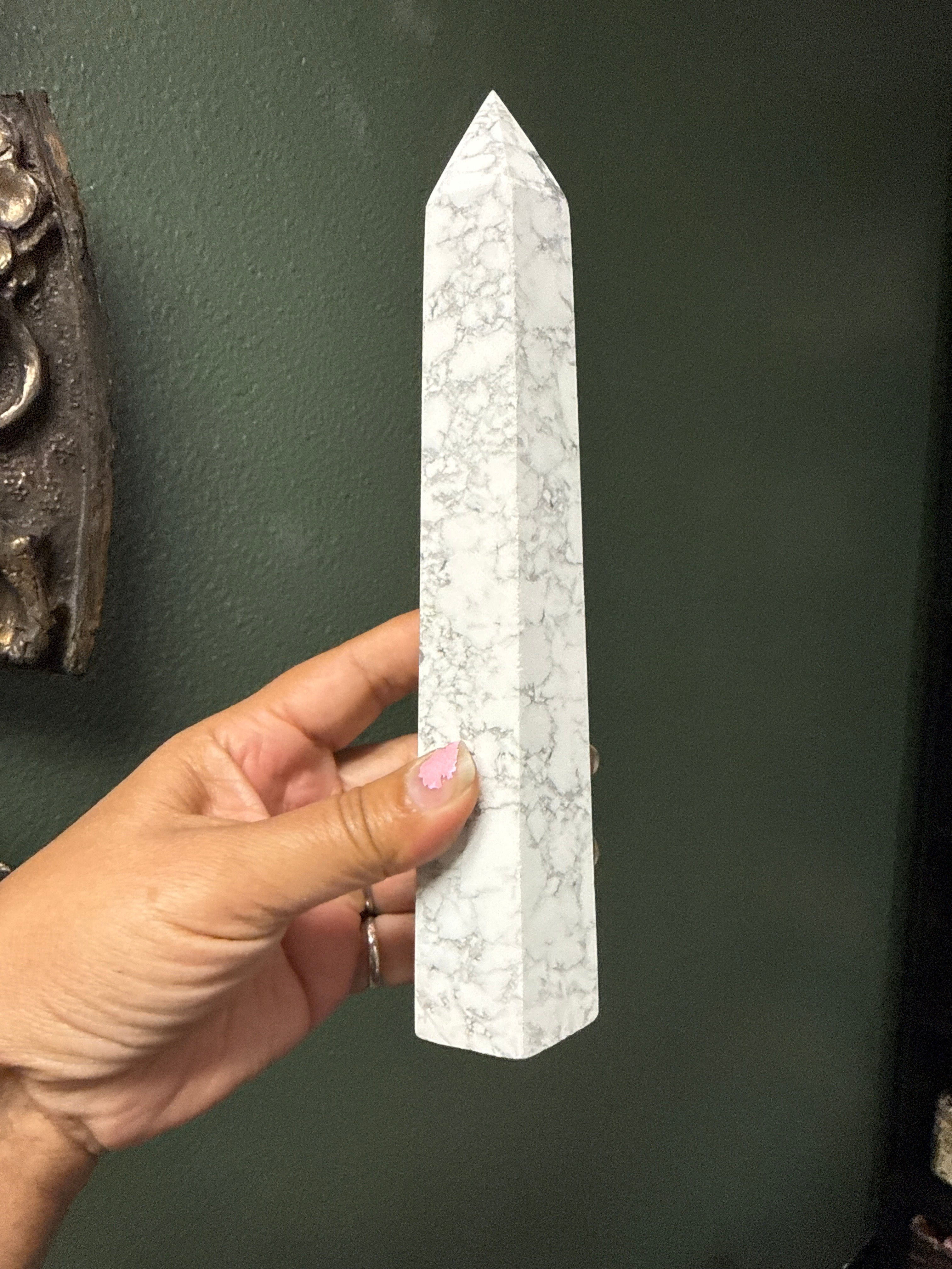 Howlite Crystal Tower