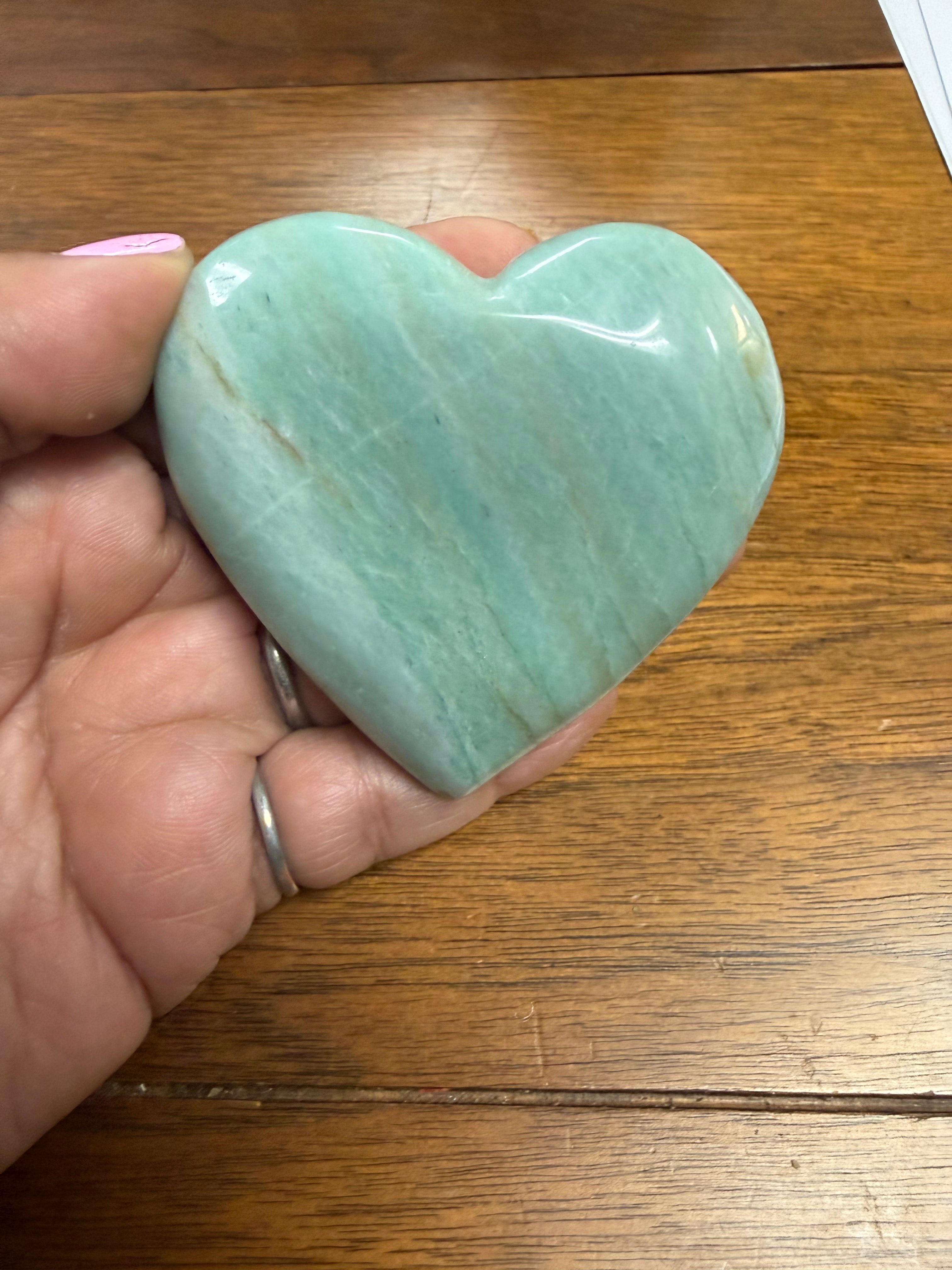 Amazonite Heart-Shaped Crystal