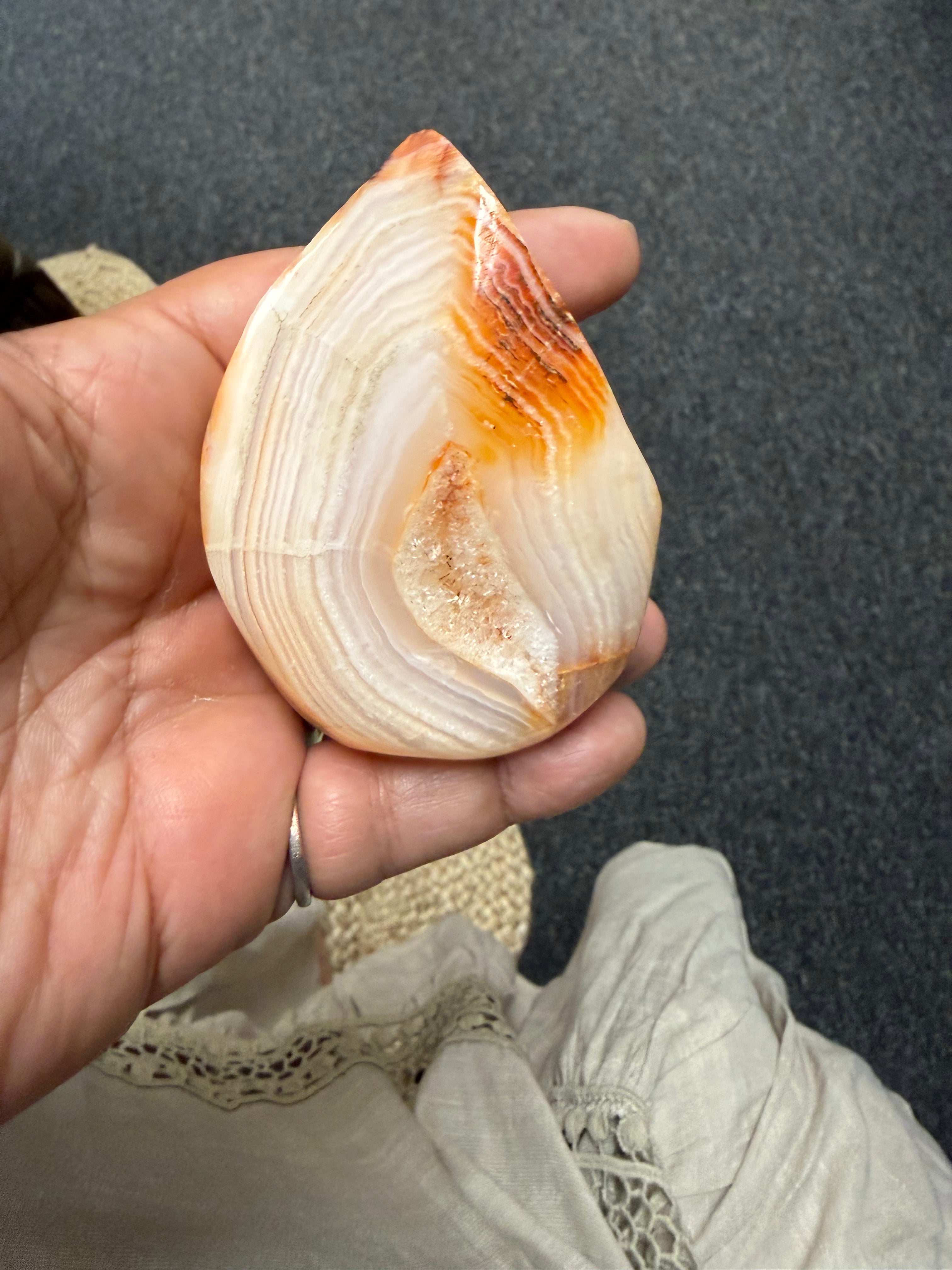 Carnelian Agate Polished Flame Crystal  238g
