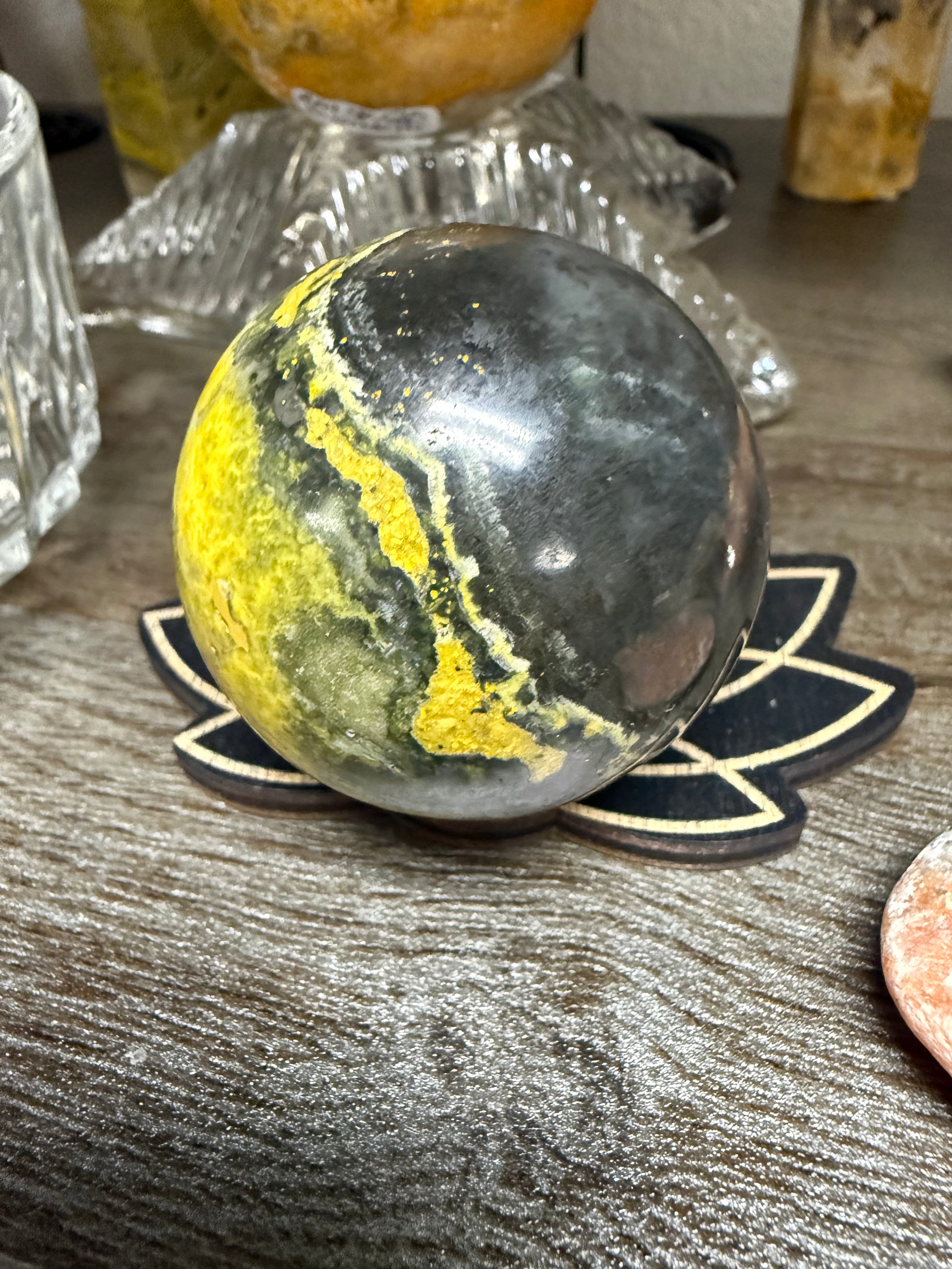 Bumblebee Jasper Crystal Sphere