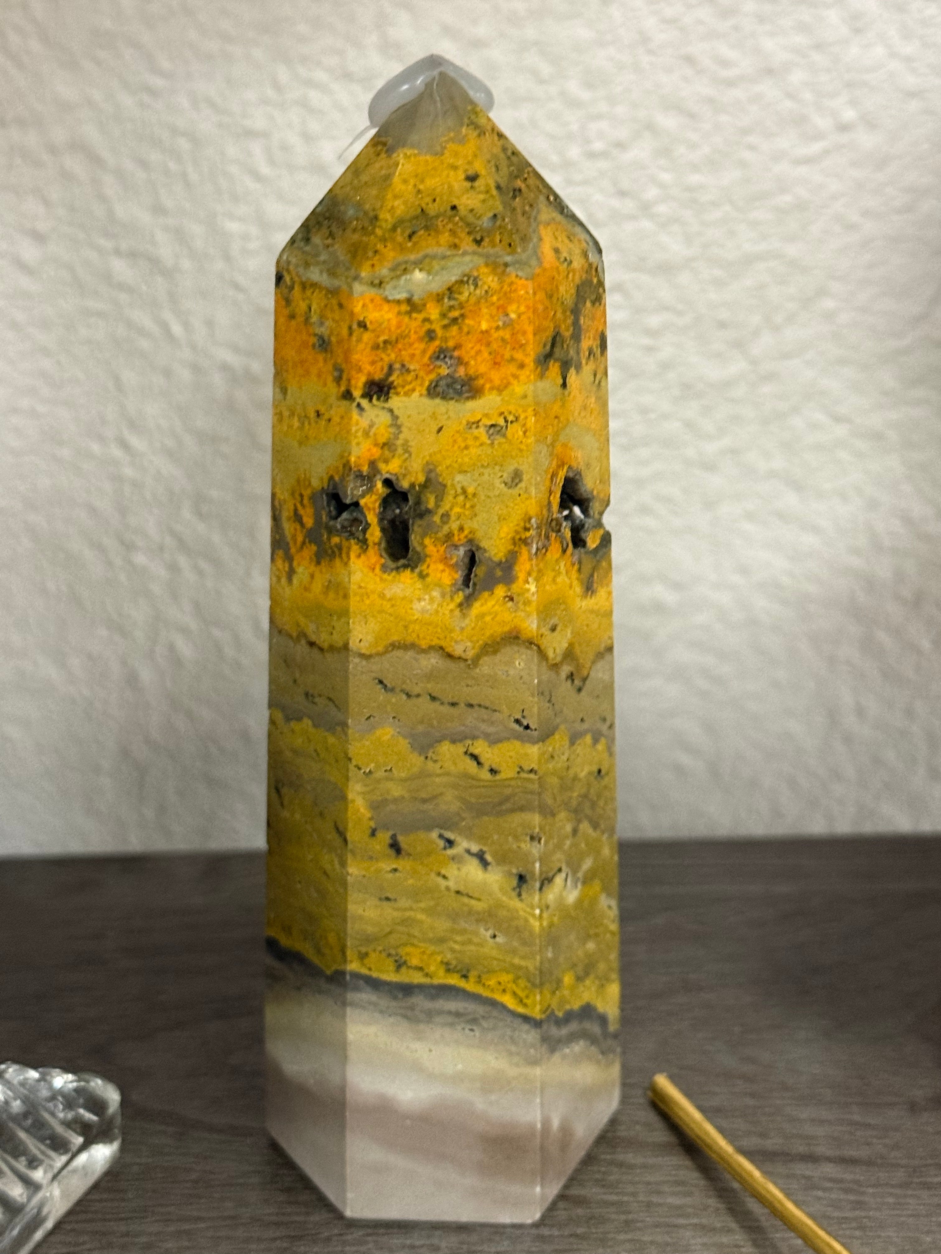 Bumblebee Jasper Crystal Tower