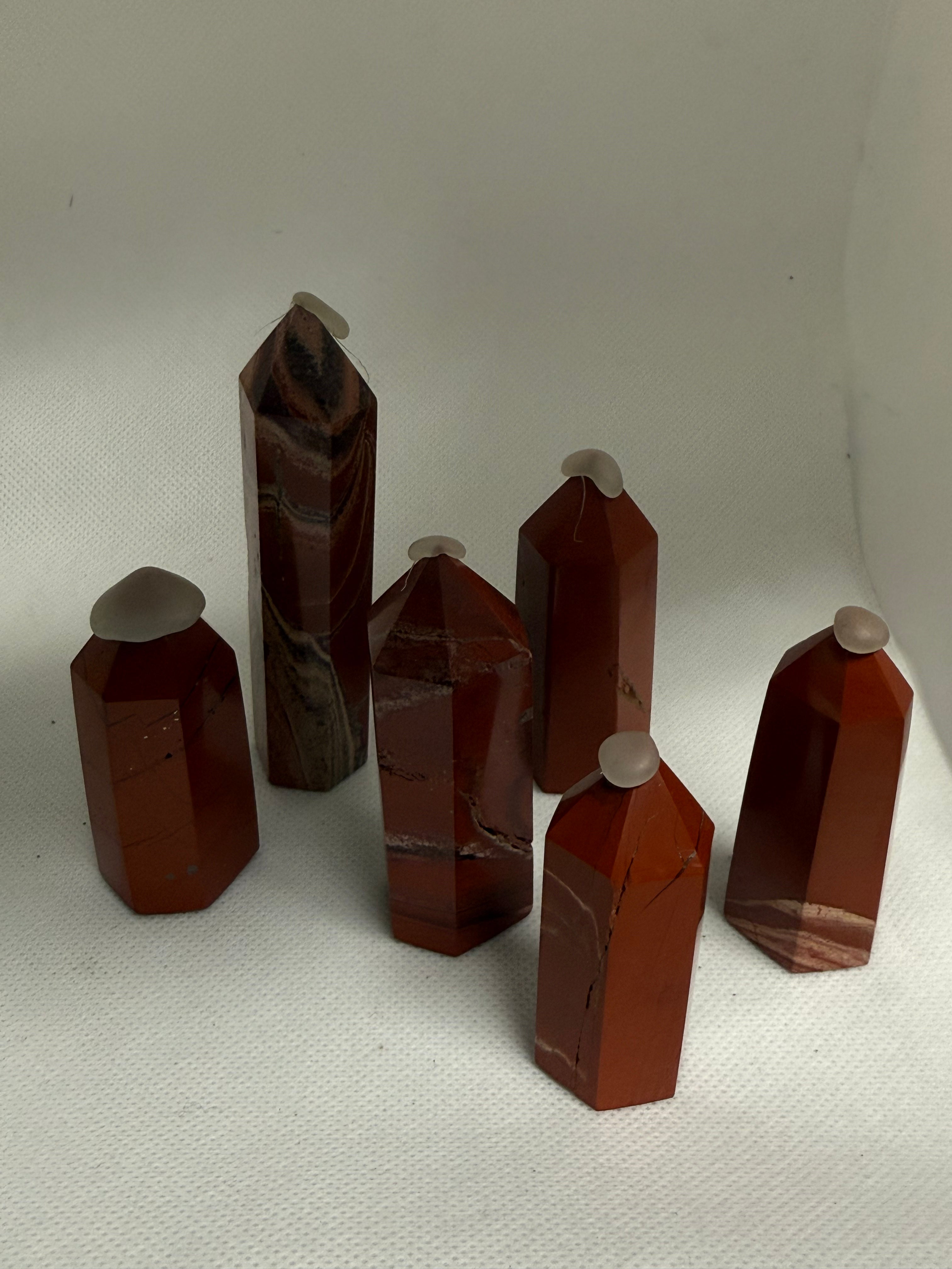 Red Jasper Crystal Towers