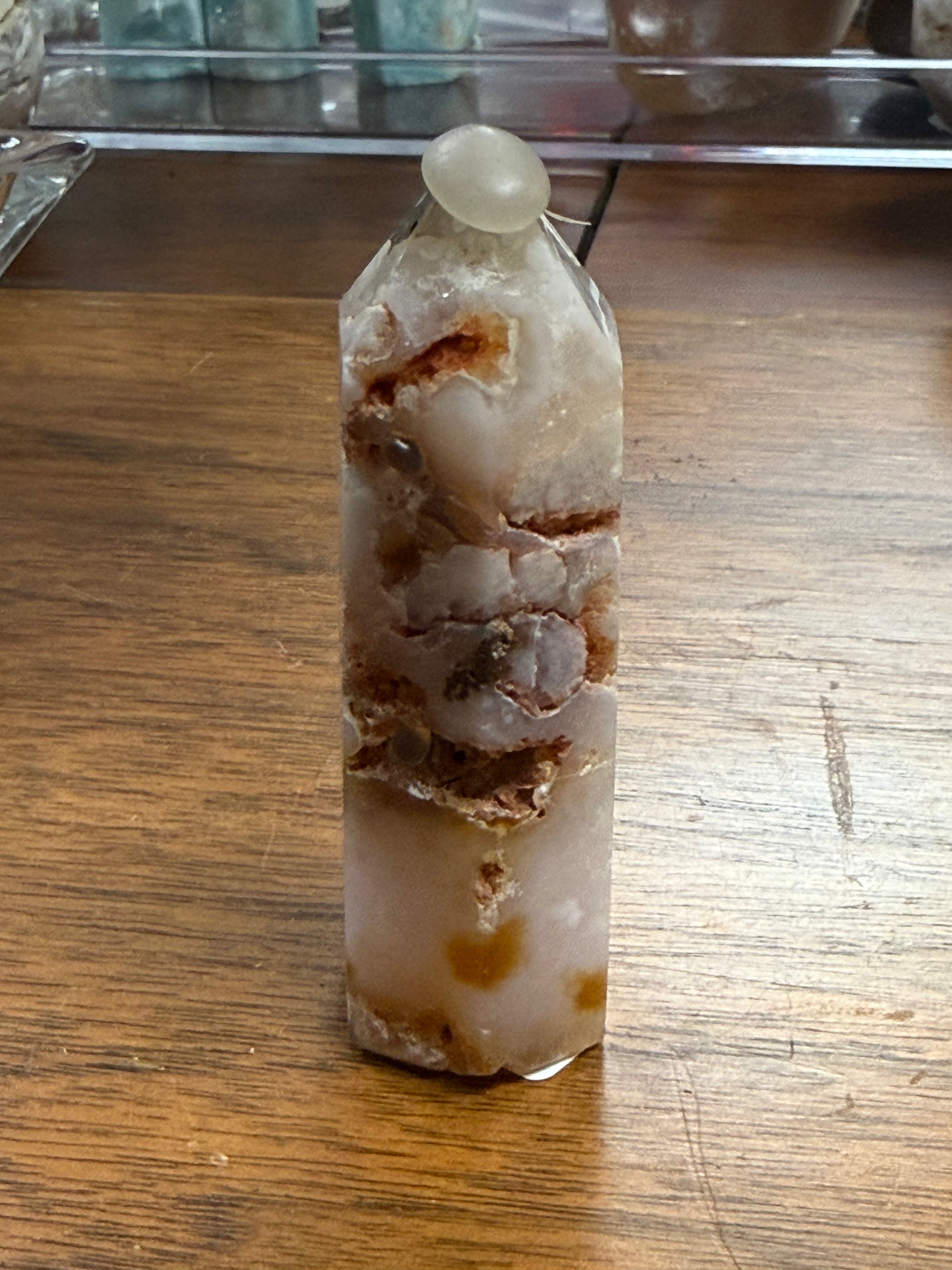 Flower Agate Crystal Tower