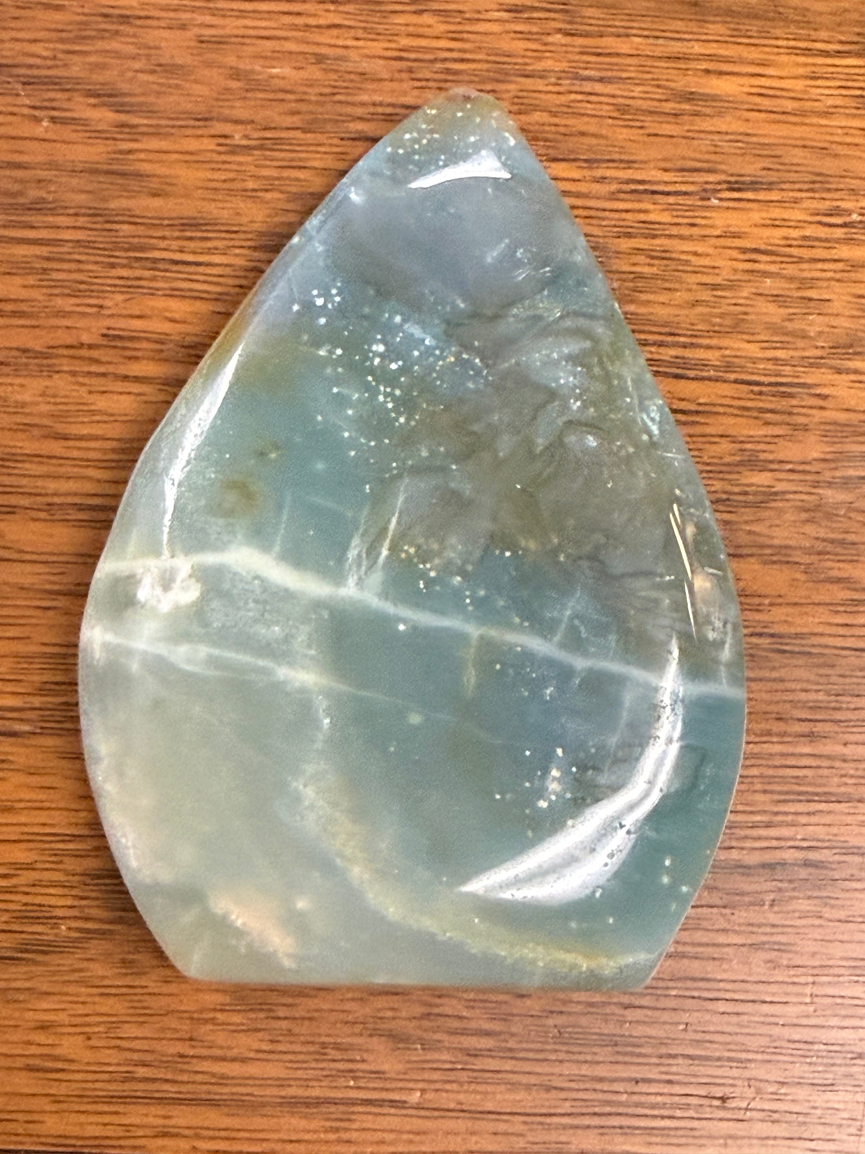 Ocean Jasper Pear Cabachon Crystal