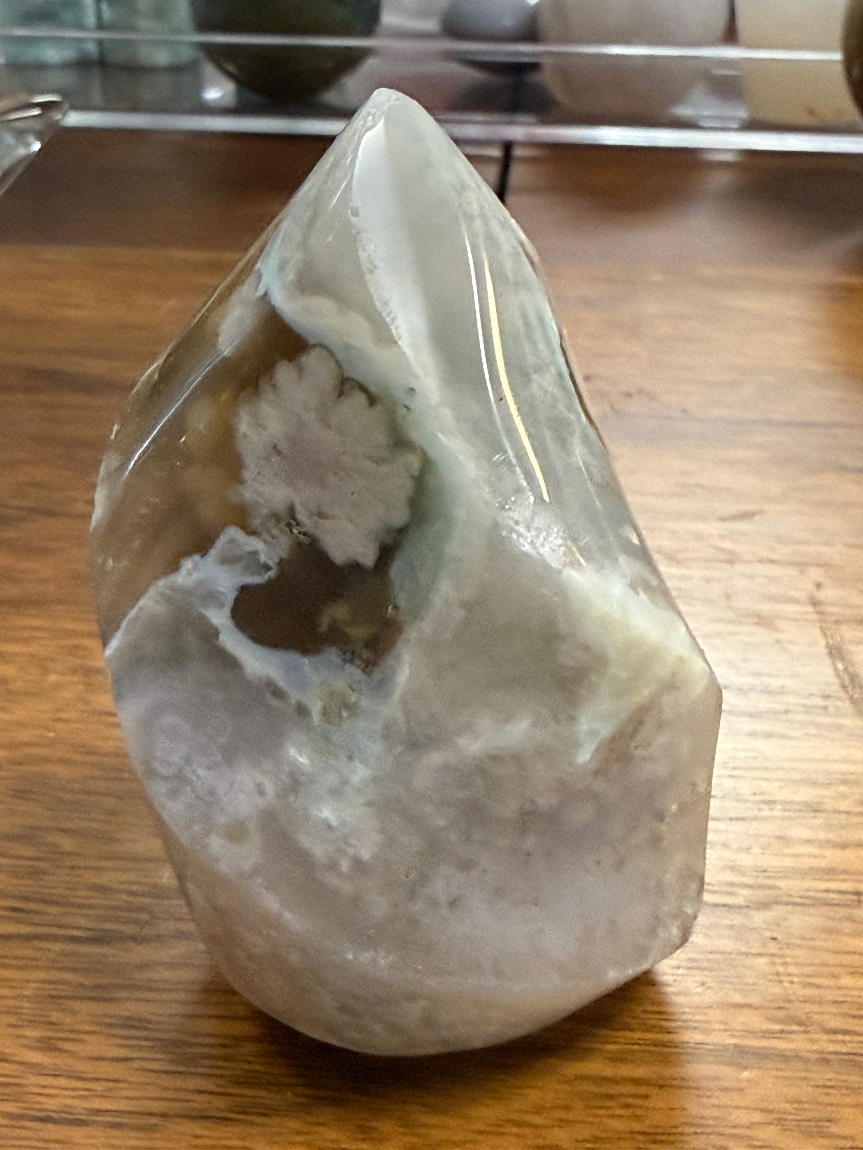 Flower Agate Crystal Flames