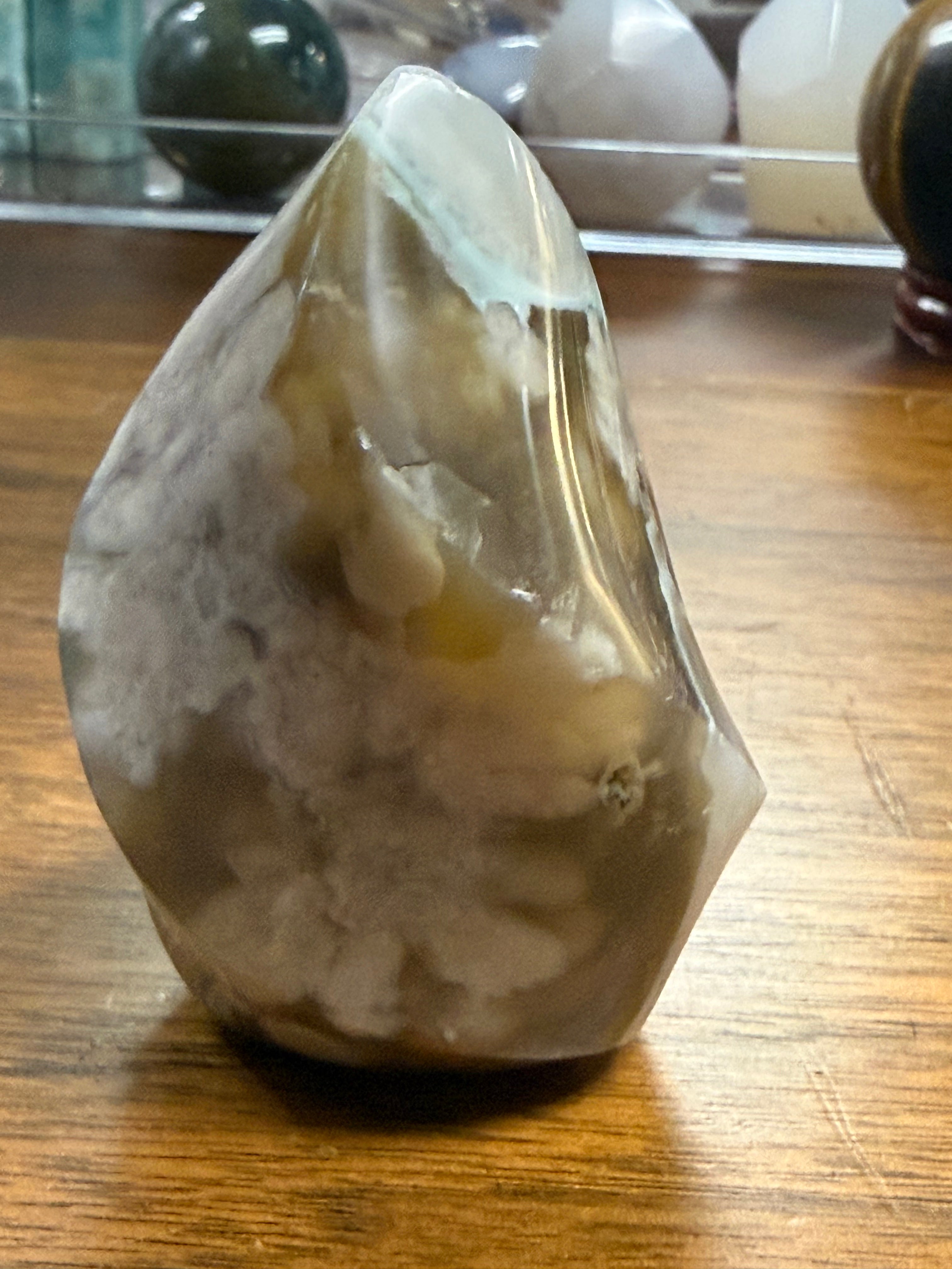 Flower Agate Crystal Flames