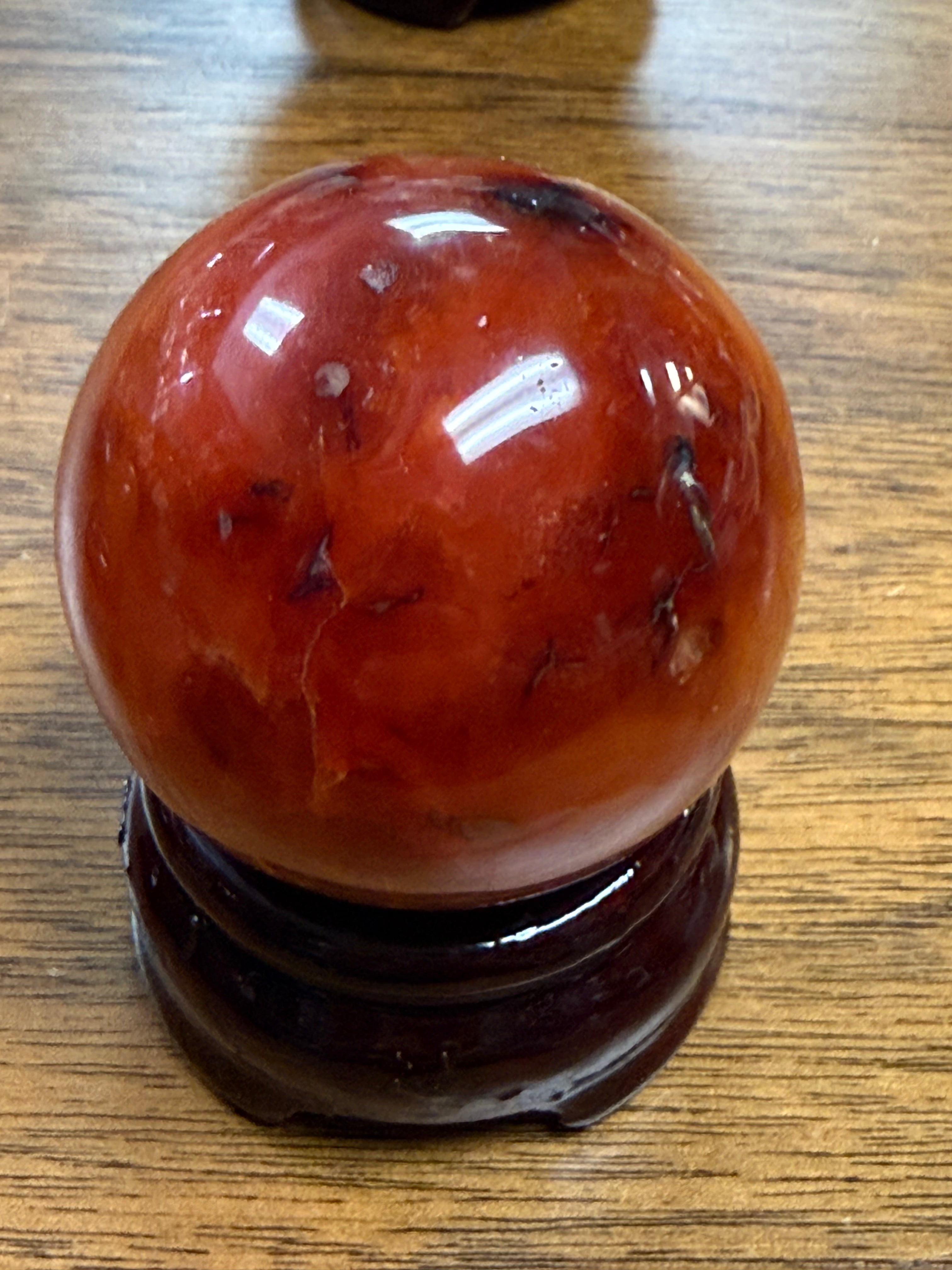 Carnelian Crystal Spheres