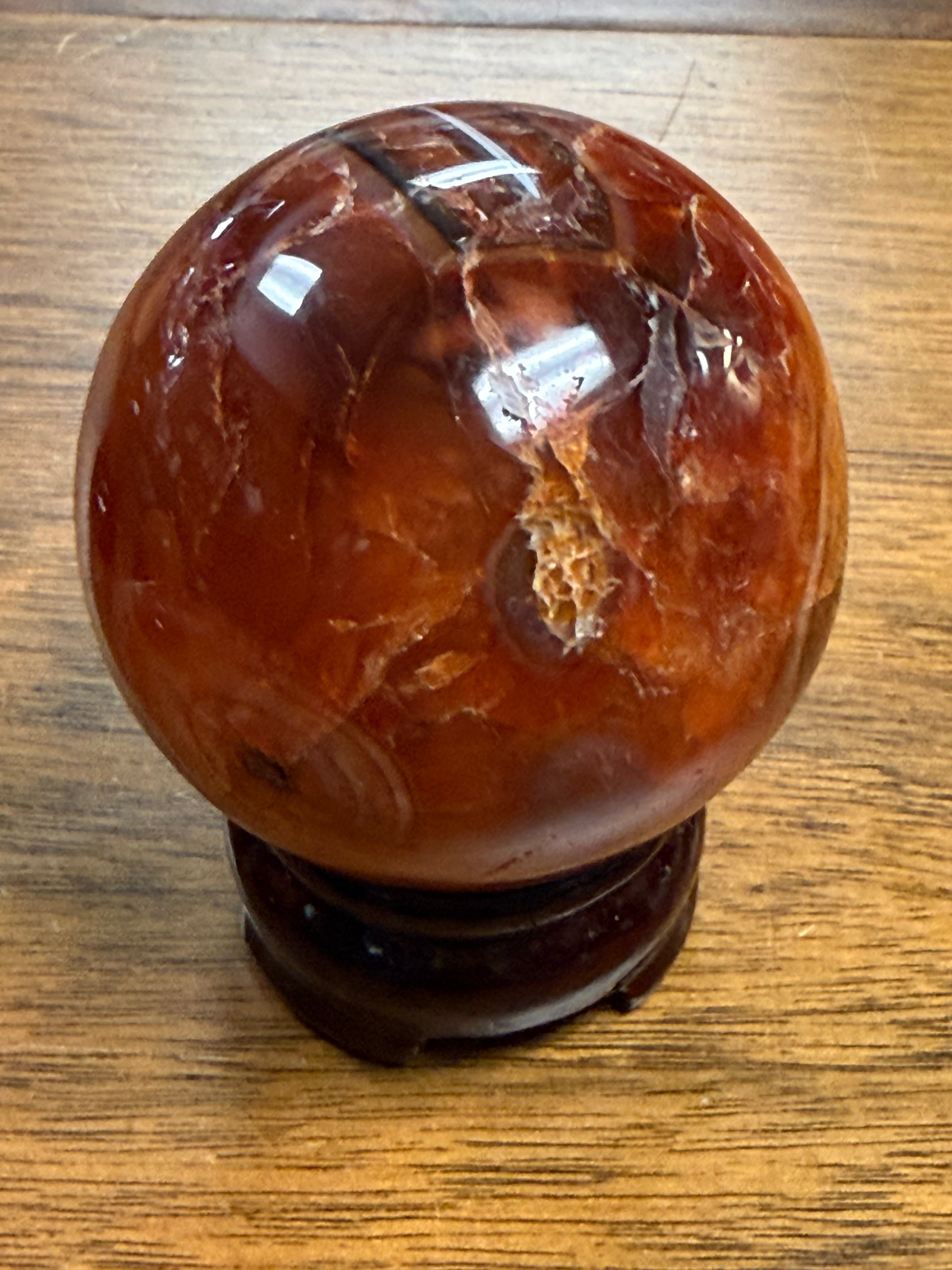Carnelian Crystal Spheres