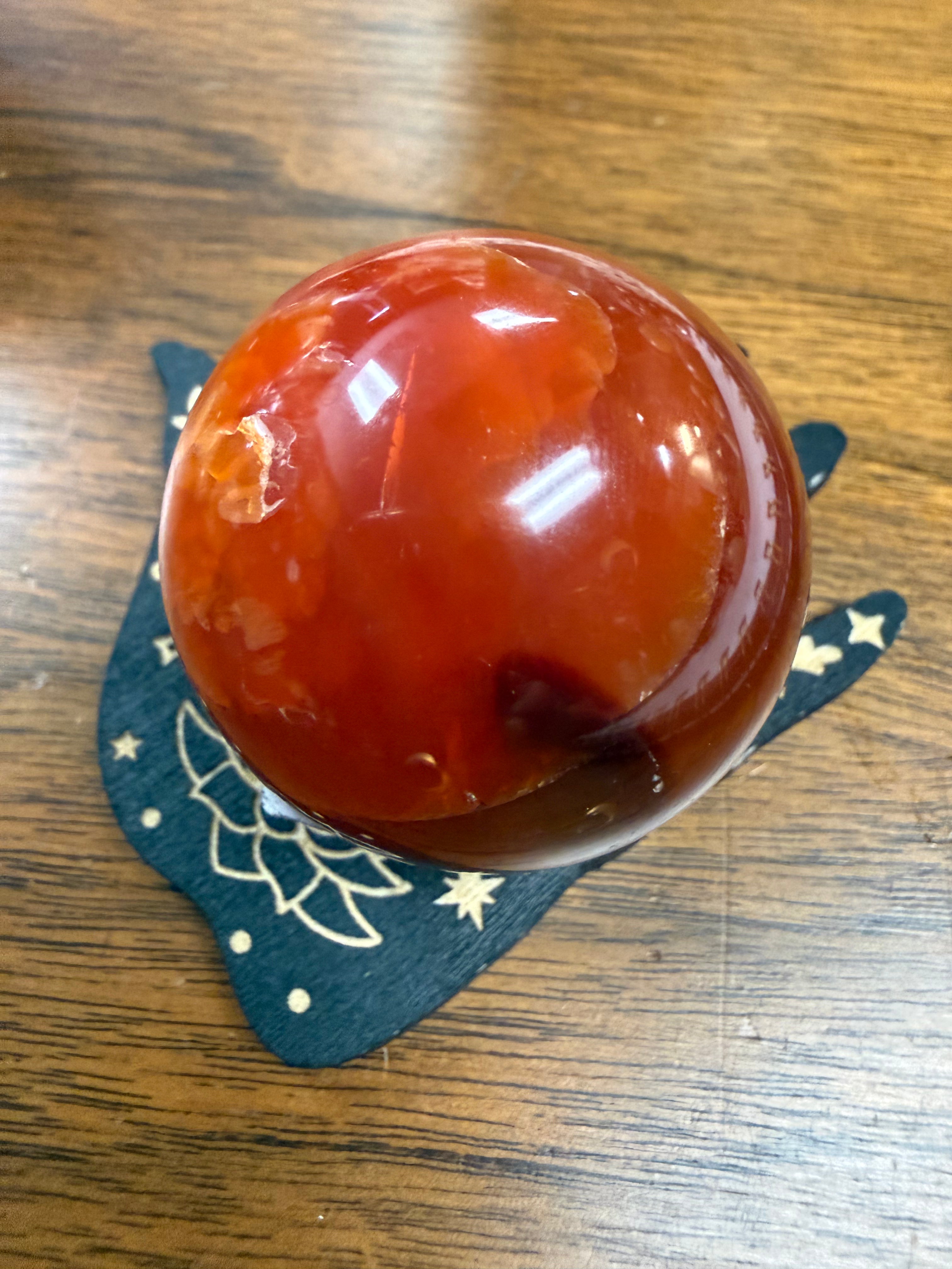 Carnelian Crystal Spheres
