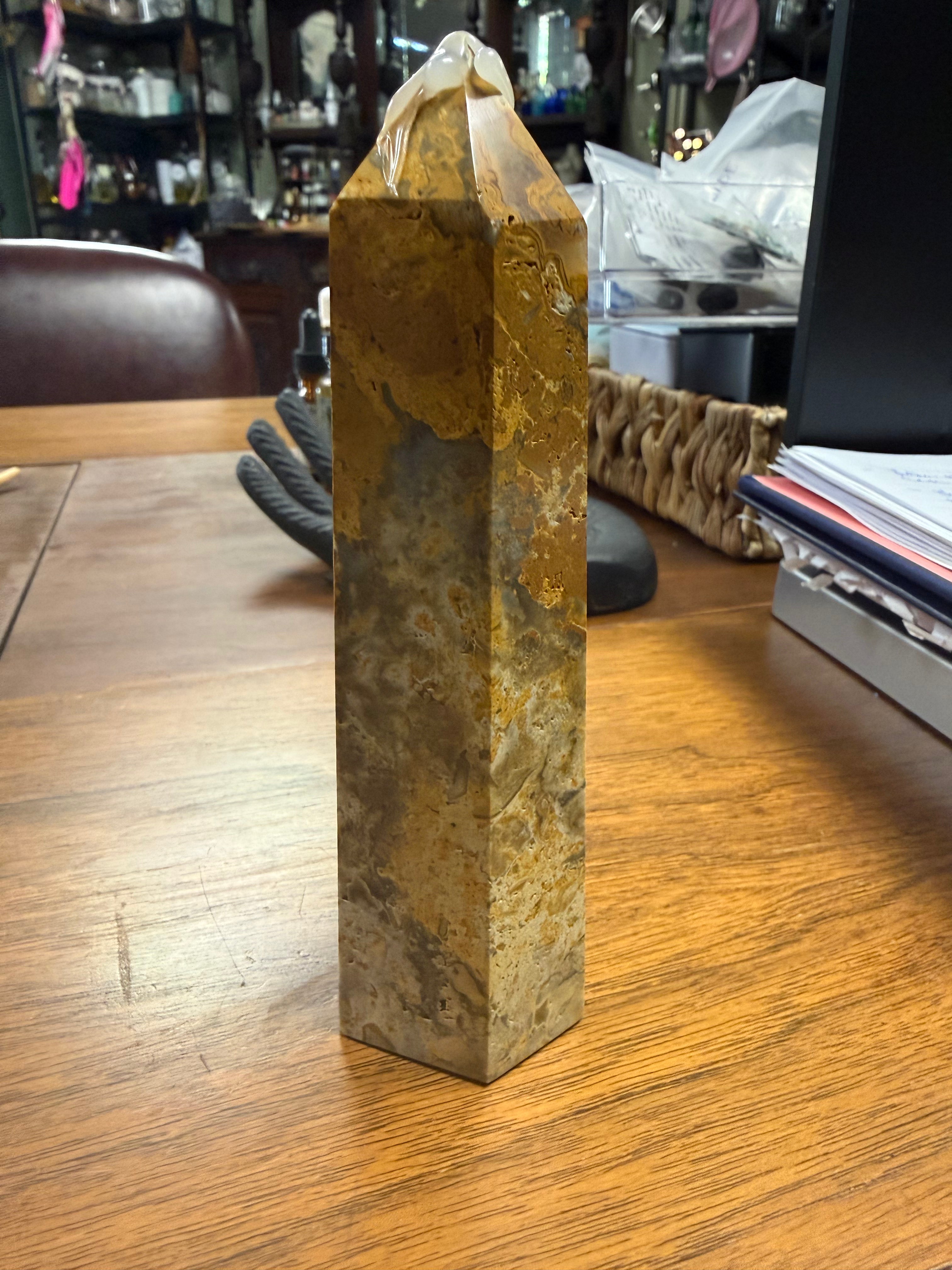 Money Agate Crystal Tower