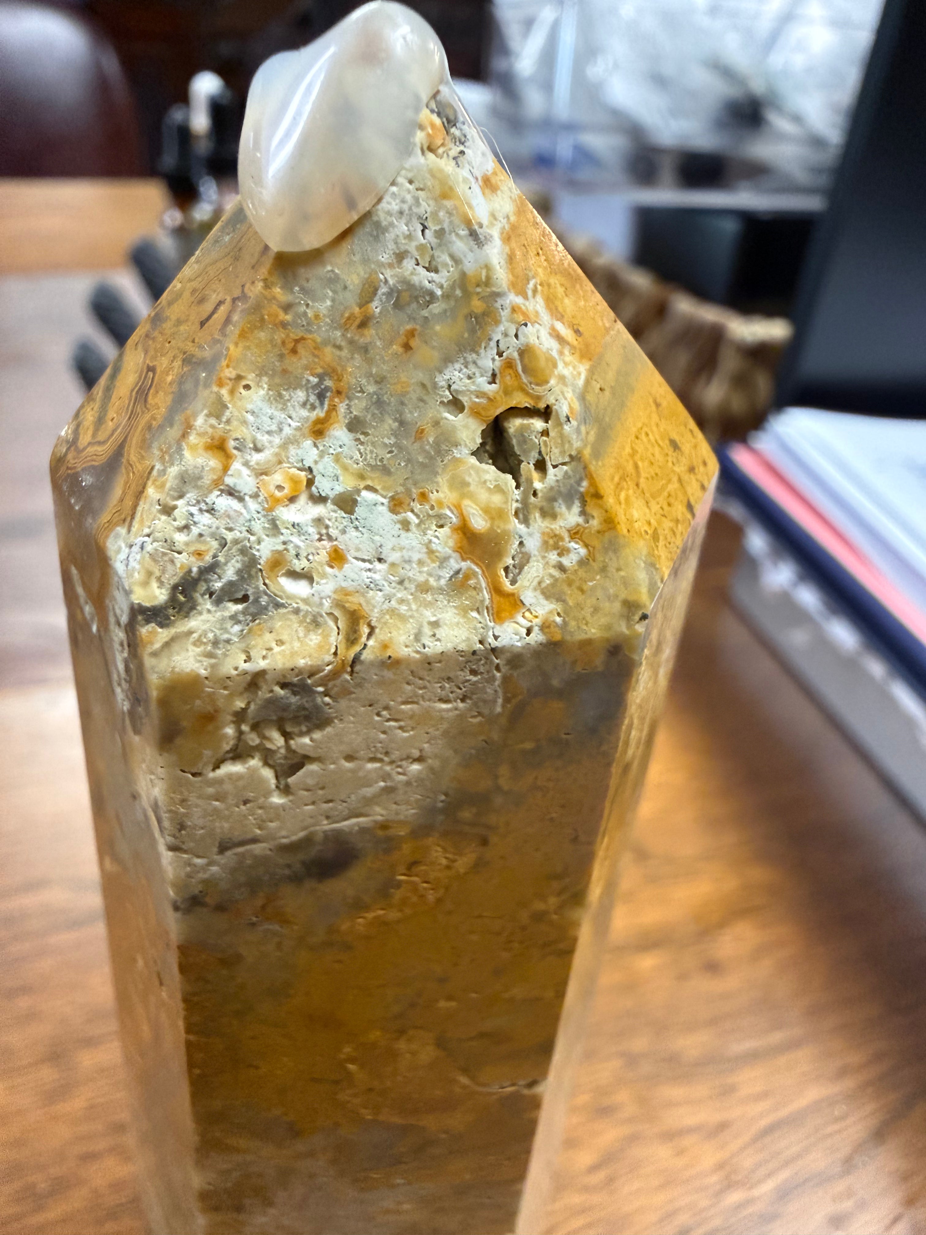 Money Agate Crystal Tower