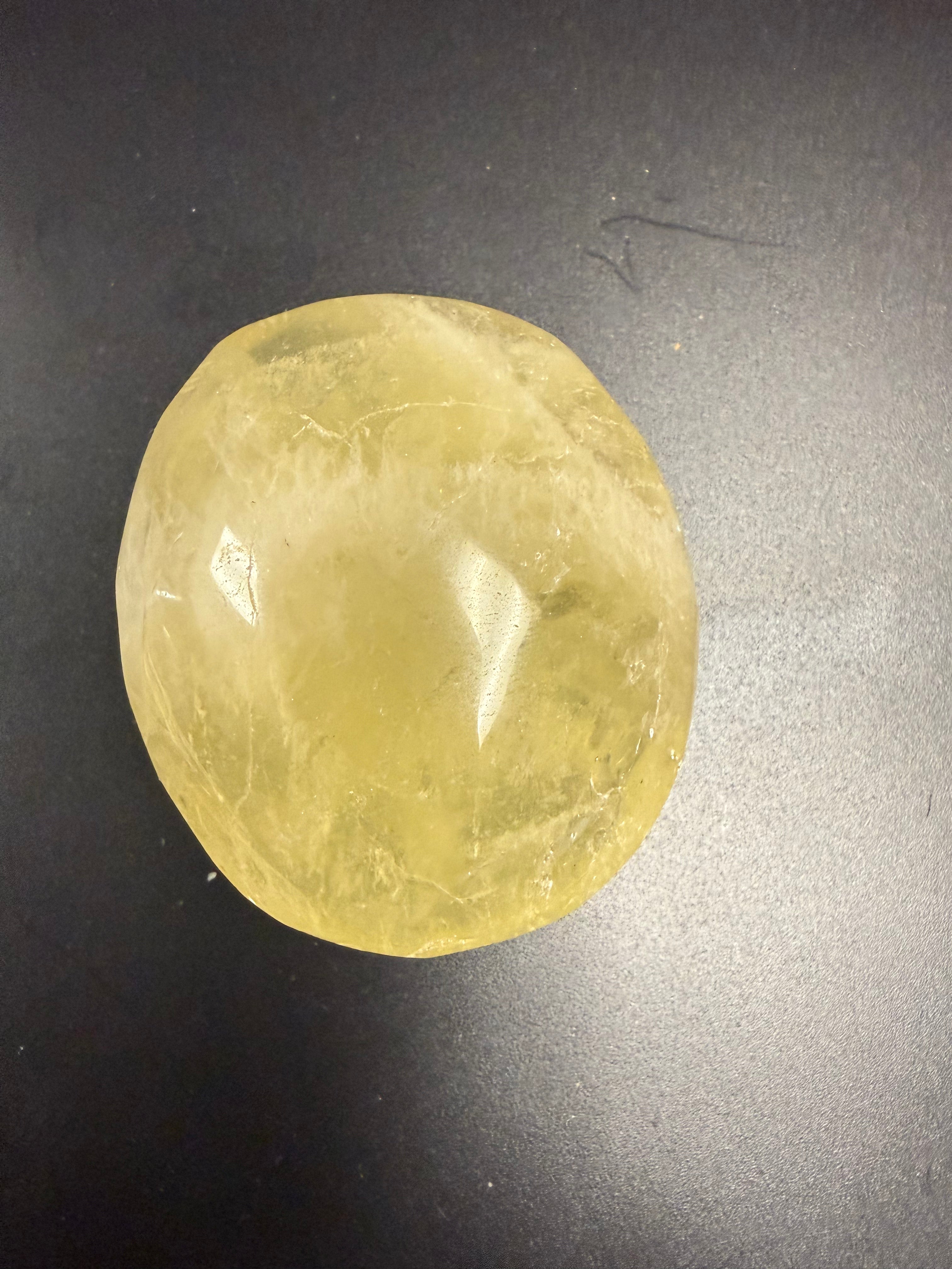 Citrine Quartz Palm Stone