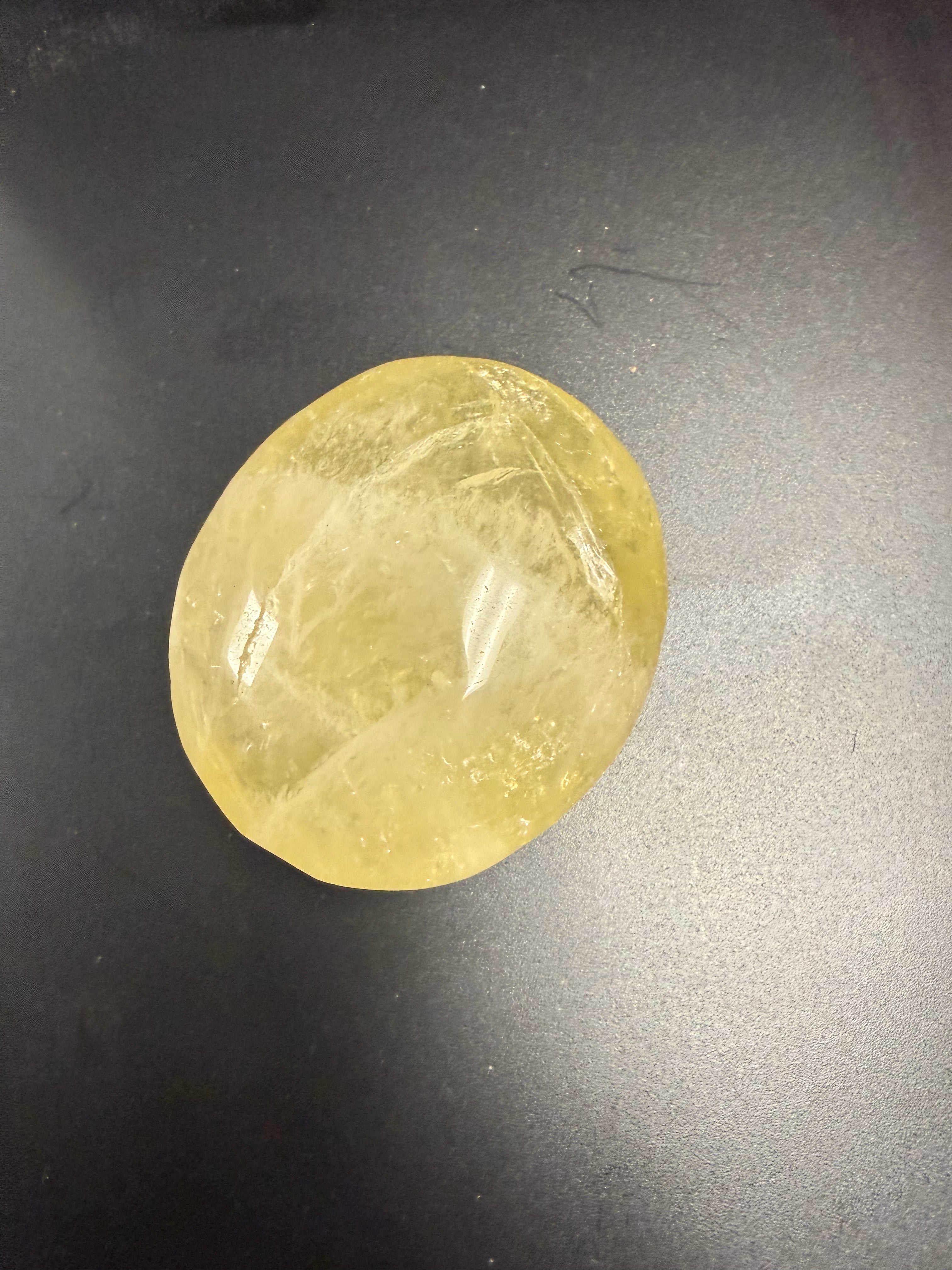 Citrine Quartz Palm Stone