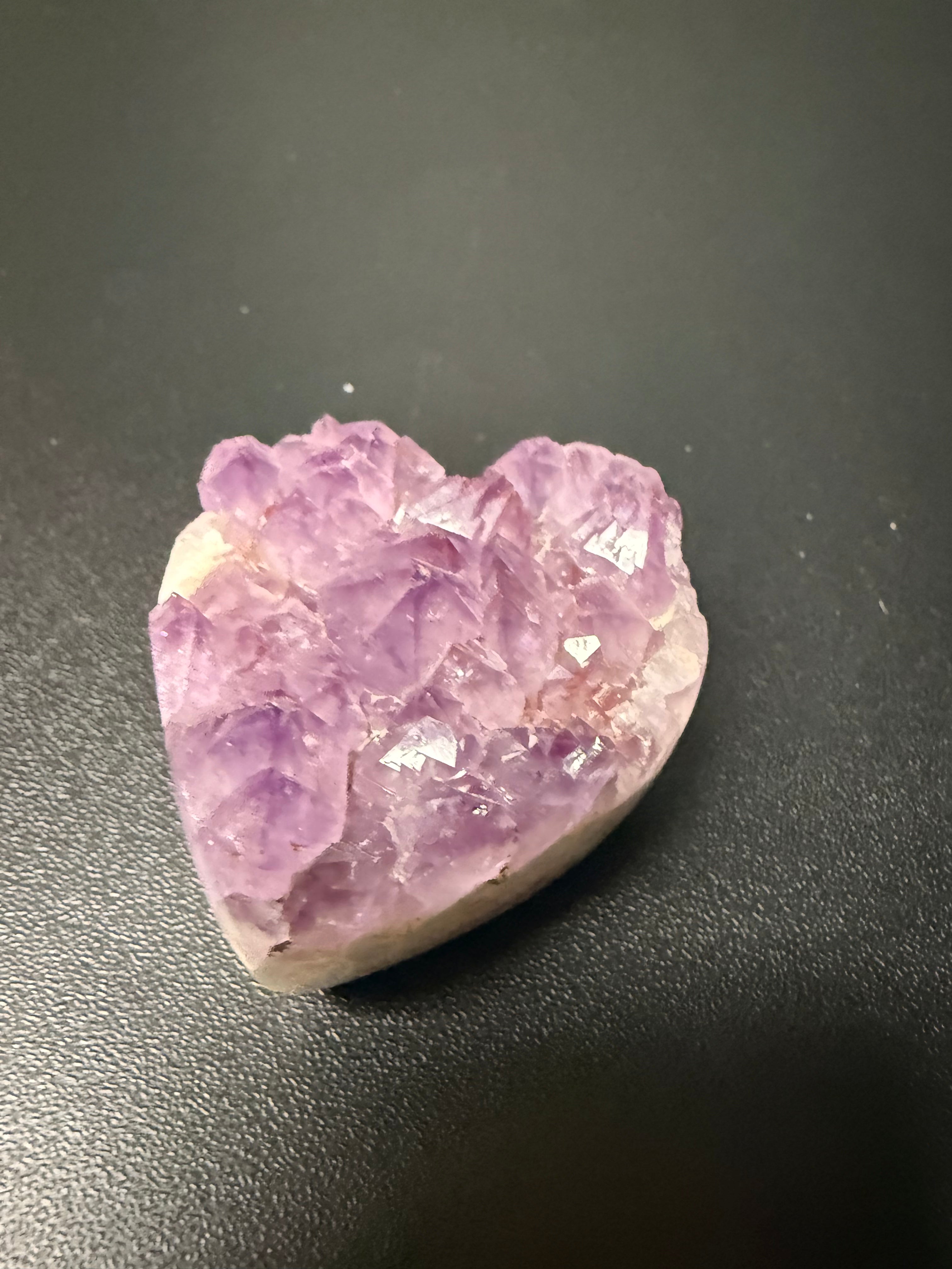 Amethyst Geode Quartz Heart