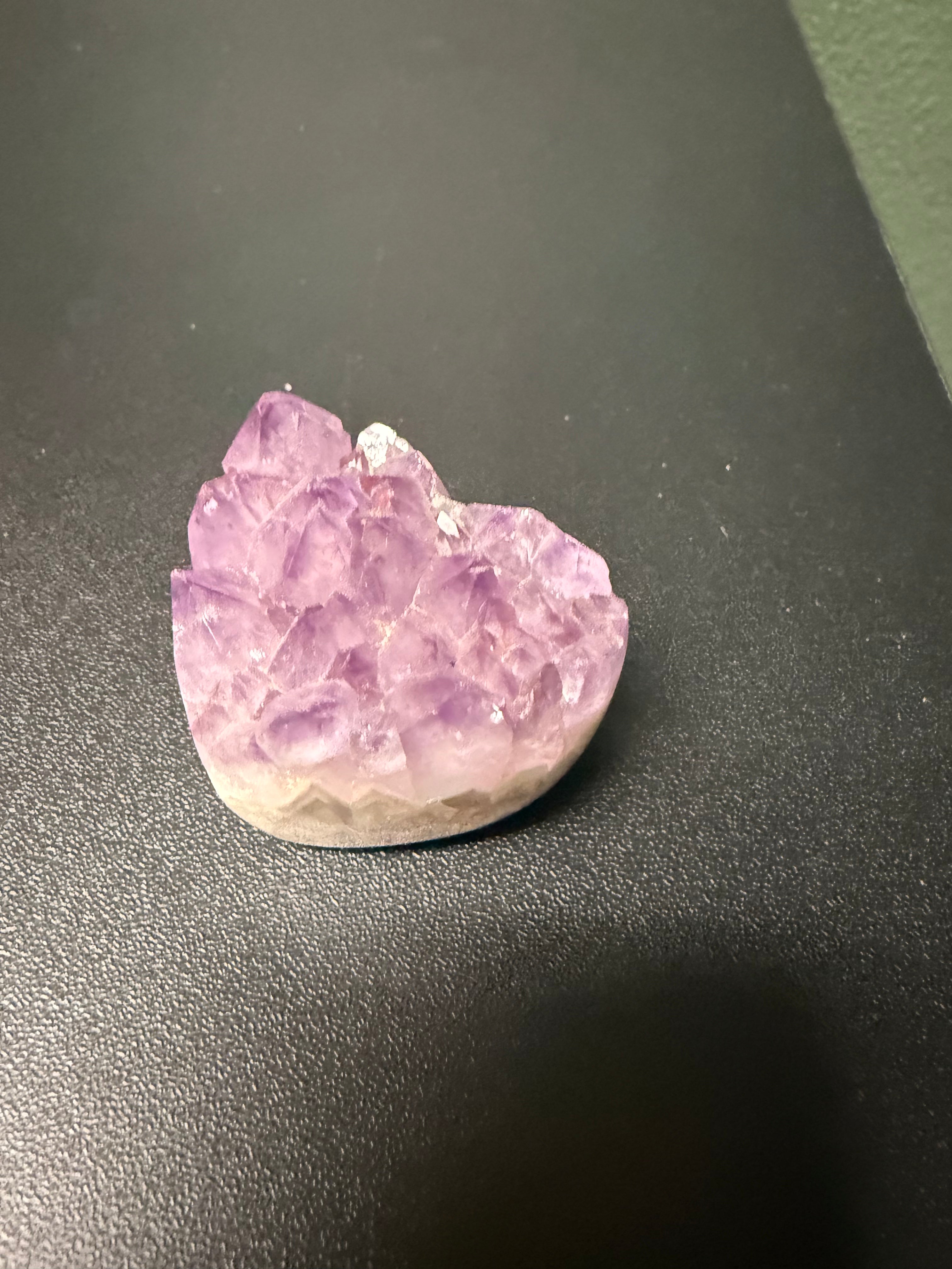 Amethyst Geode Quartz Heart