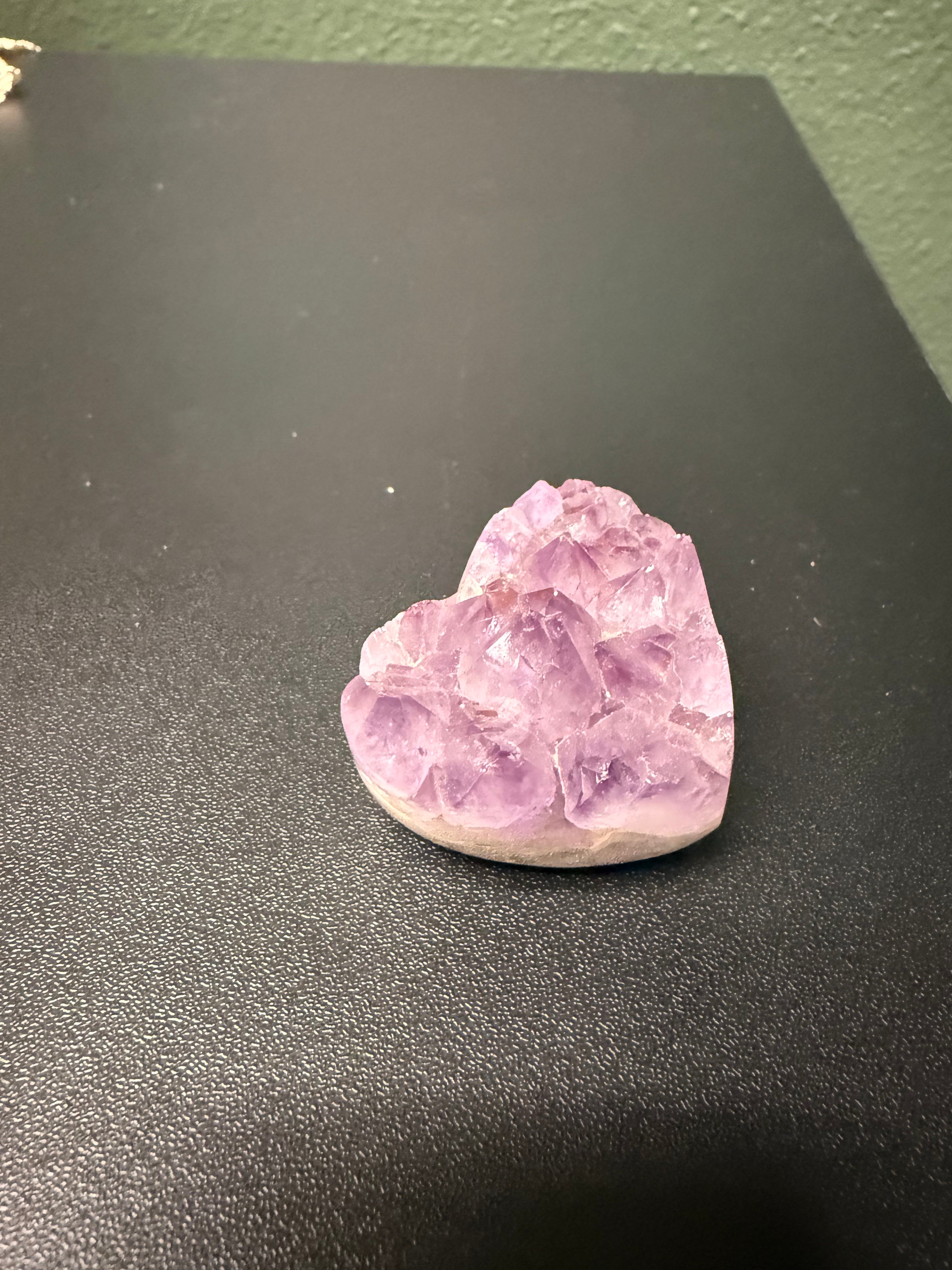Amethyst Geode Quartz Heart