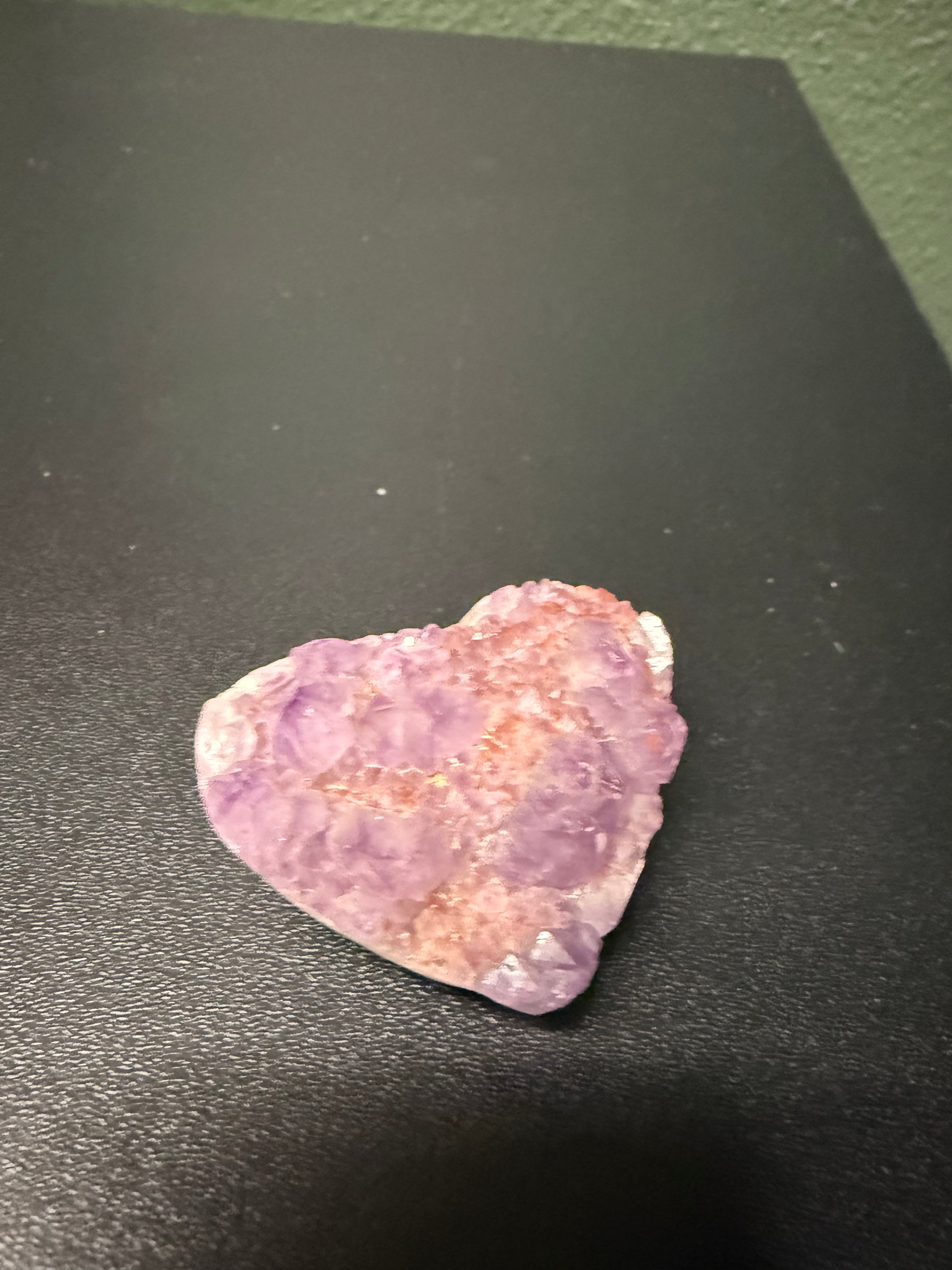 Amethyst Geode Quartz Heart