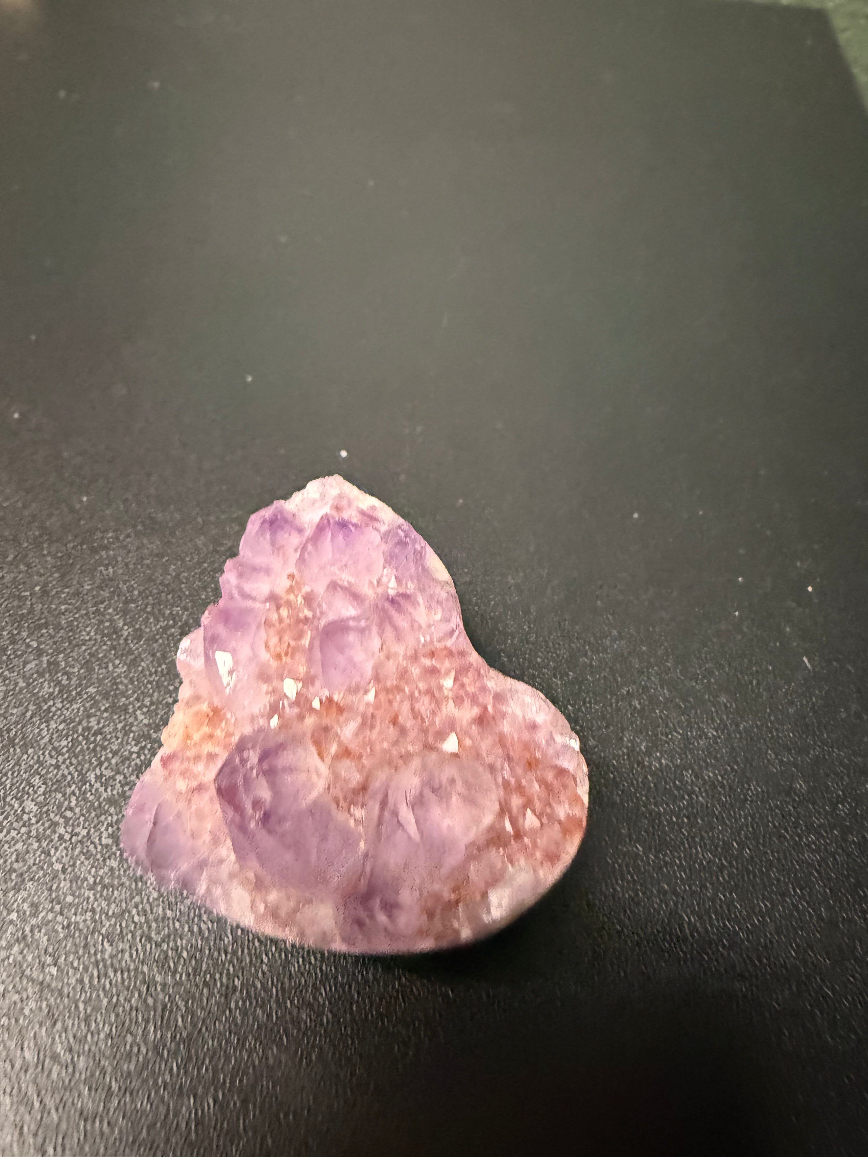 Amethyst Geode Quartz Heart