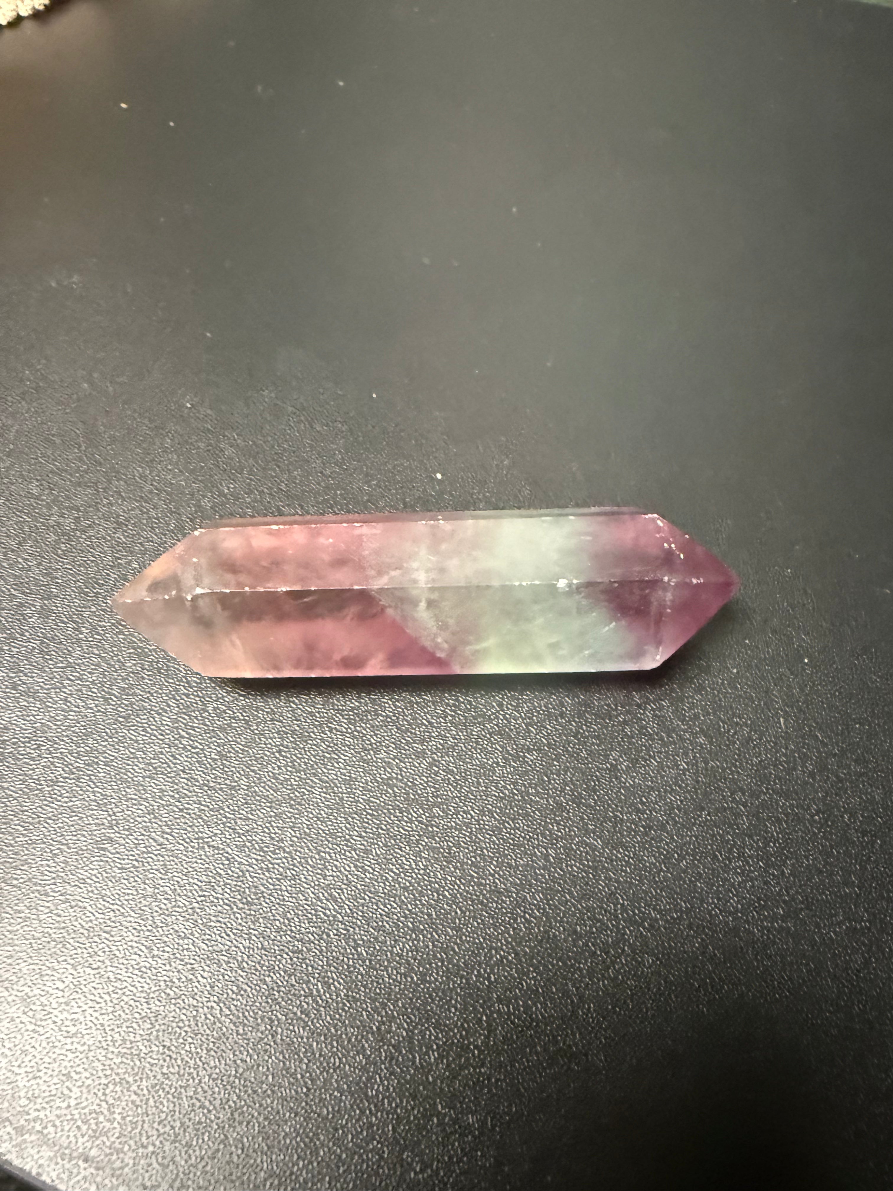 Rainbow Fluorite Double-Terminated Crystal Wand