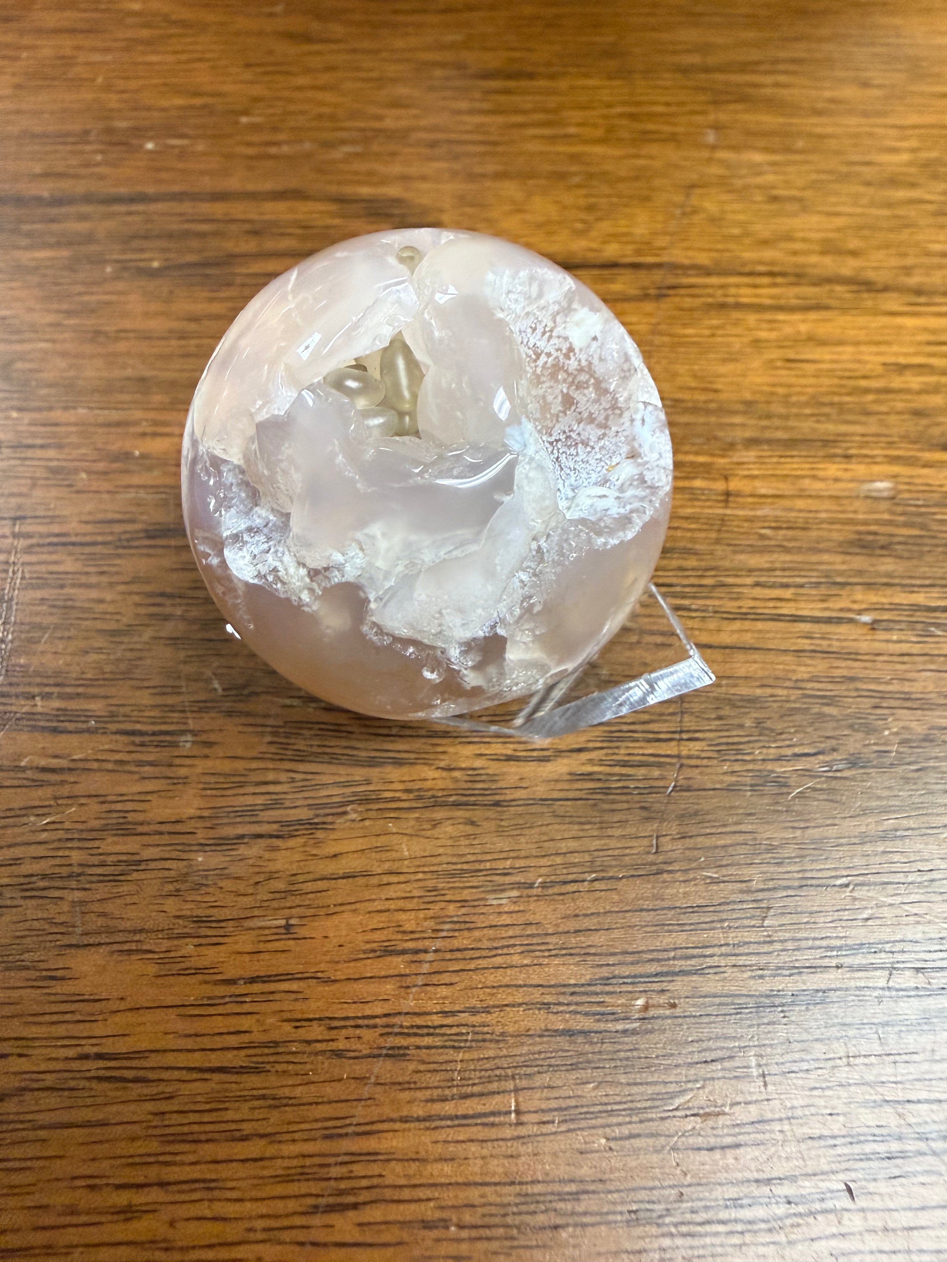 Cherry Blossom Druzy Sphere