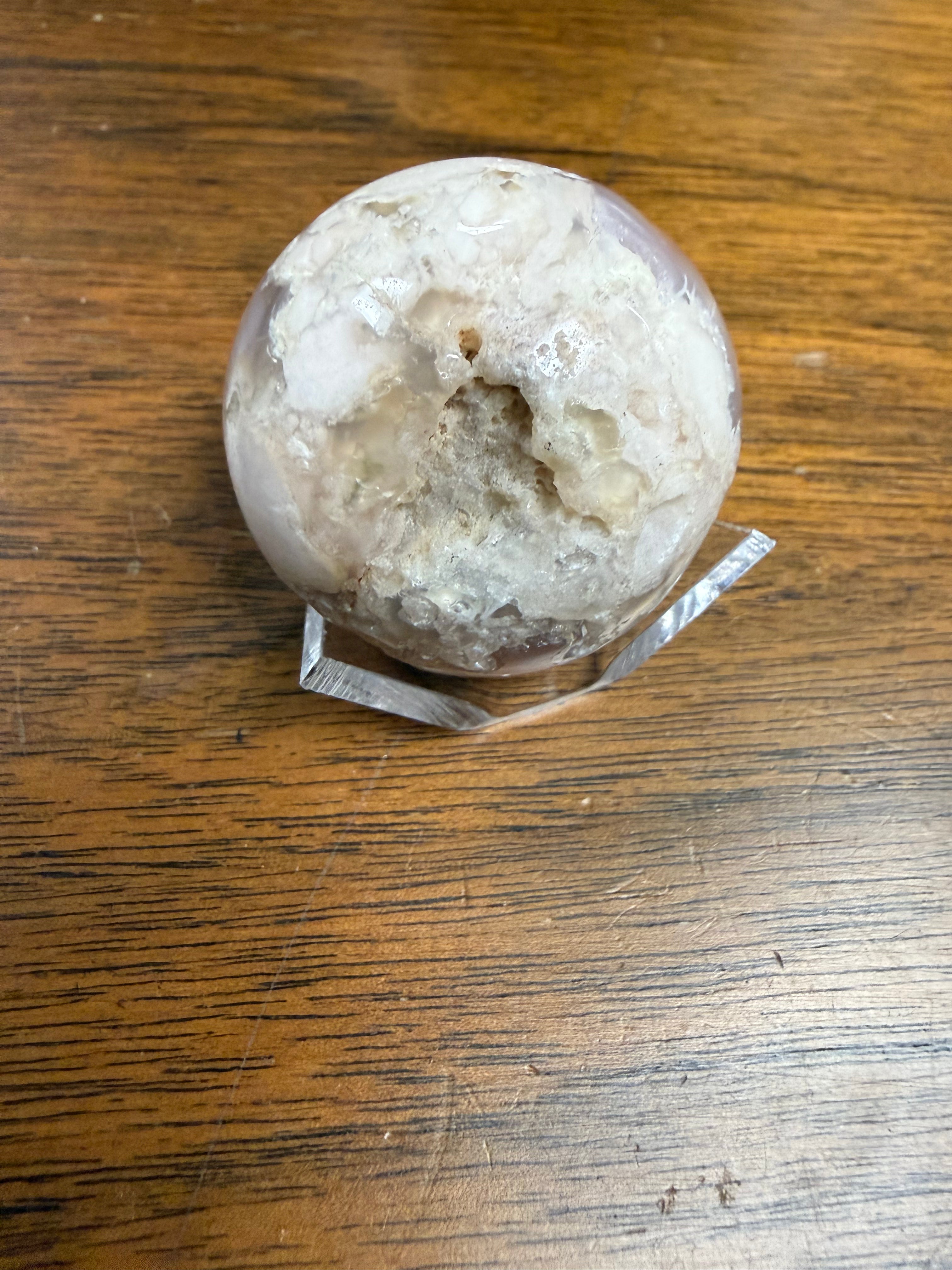 Cherry Blossom Druzy Sphere