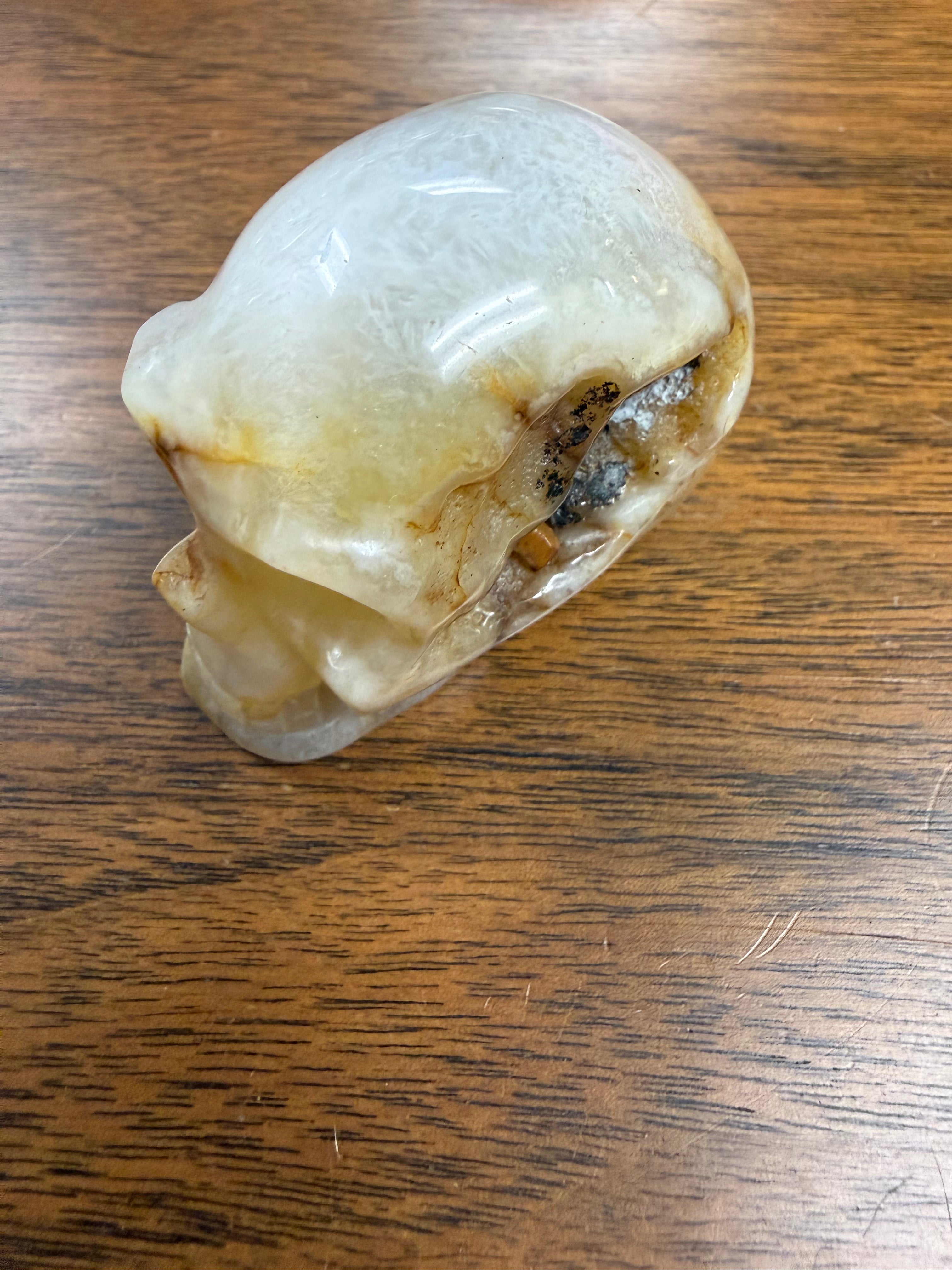 Sakura Agate Crystal Skull