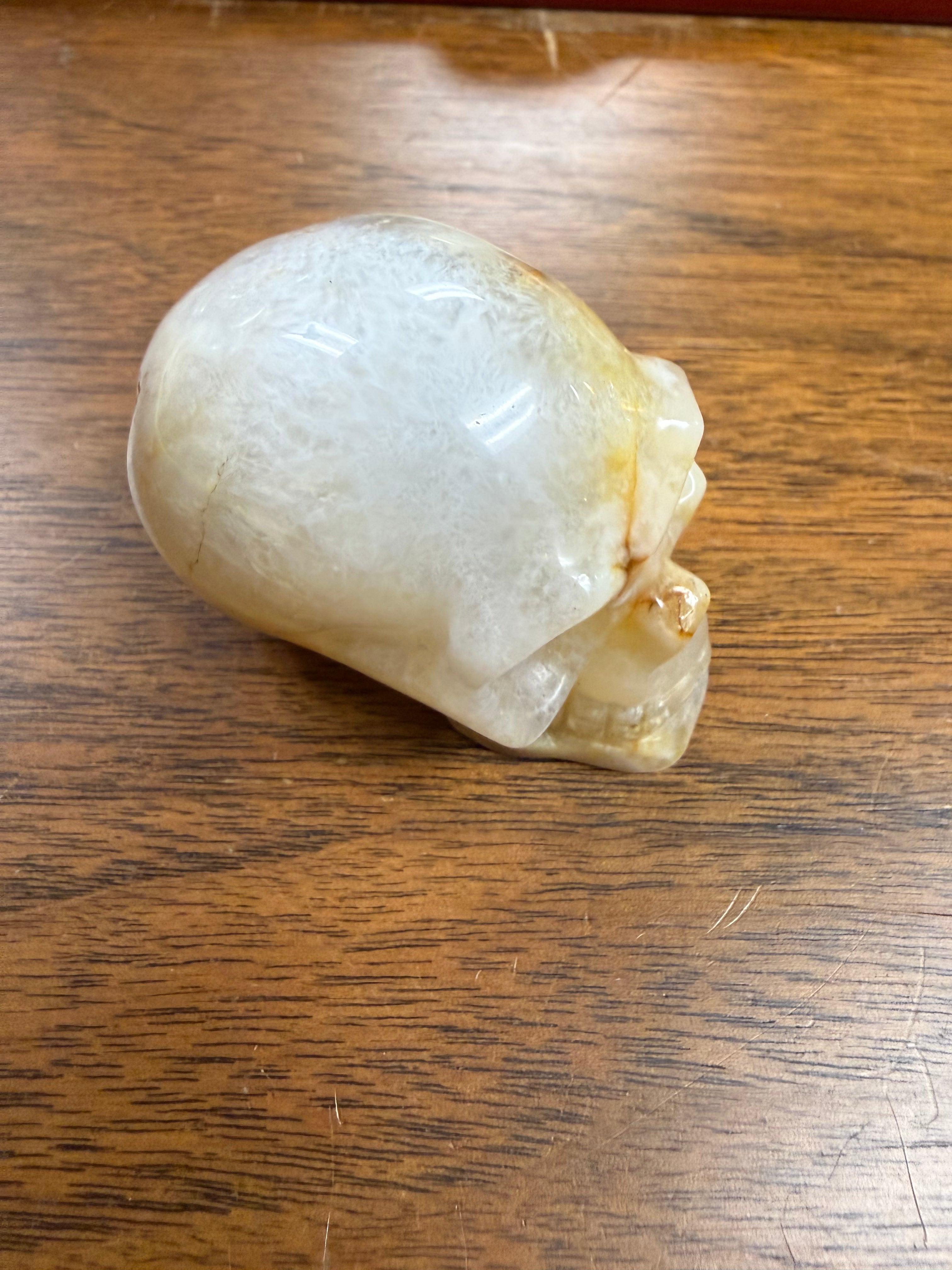 Sakura Agate Crystal Skull