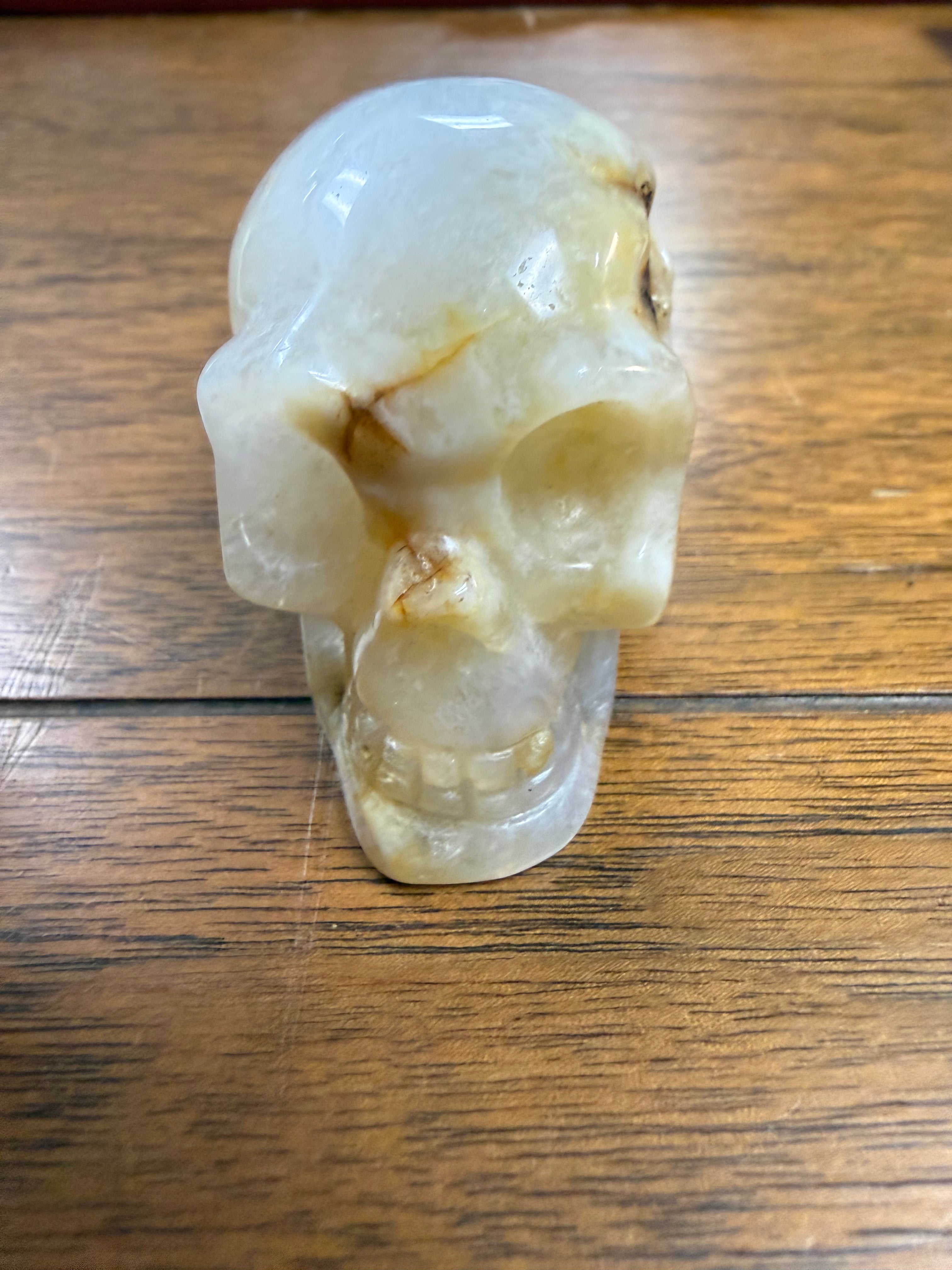 Sakura Agate Crystal Skull