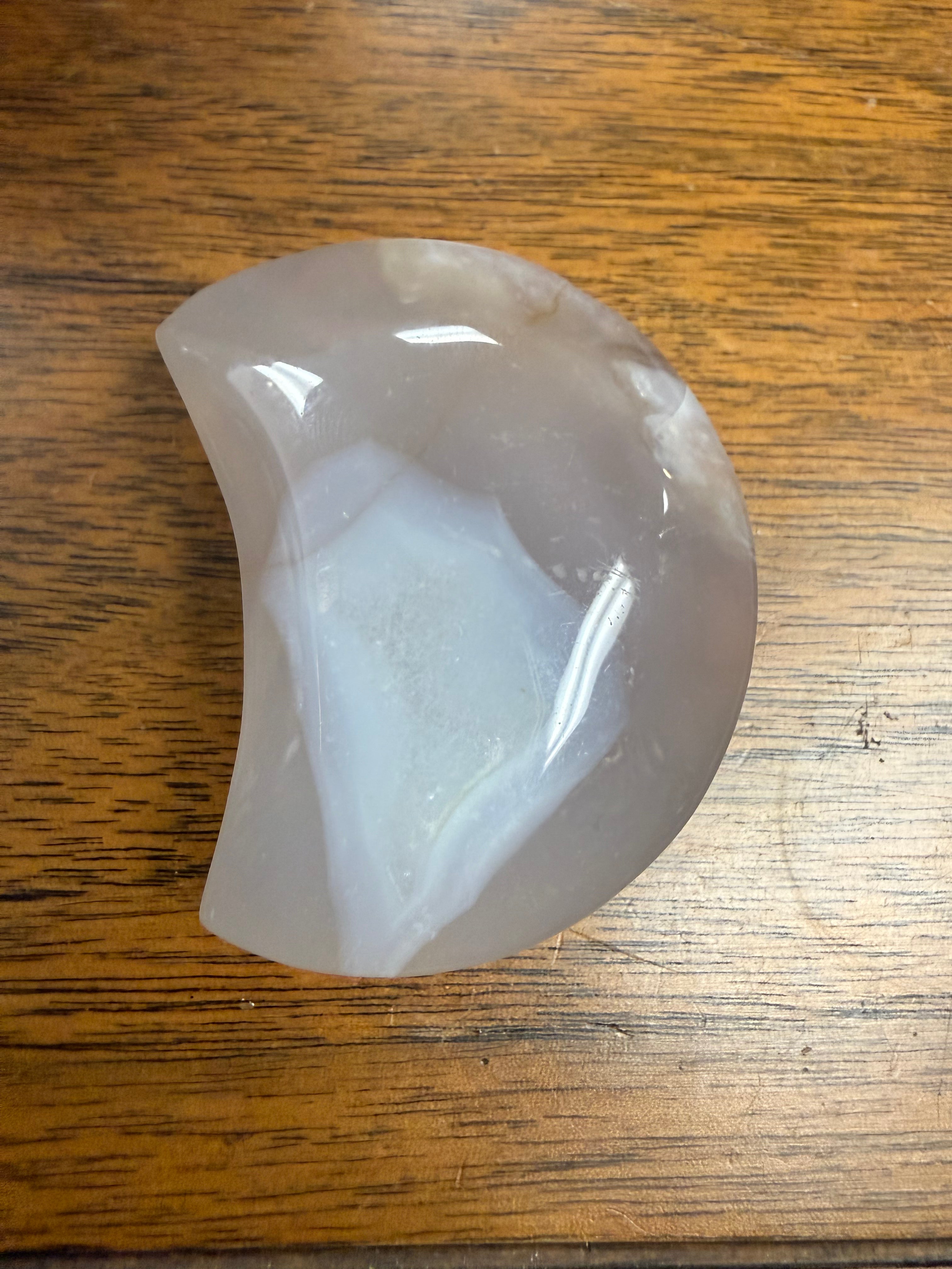 Flower Agate Crystal Moon