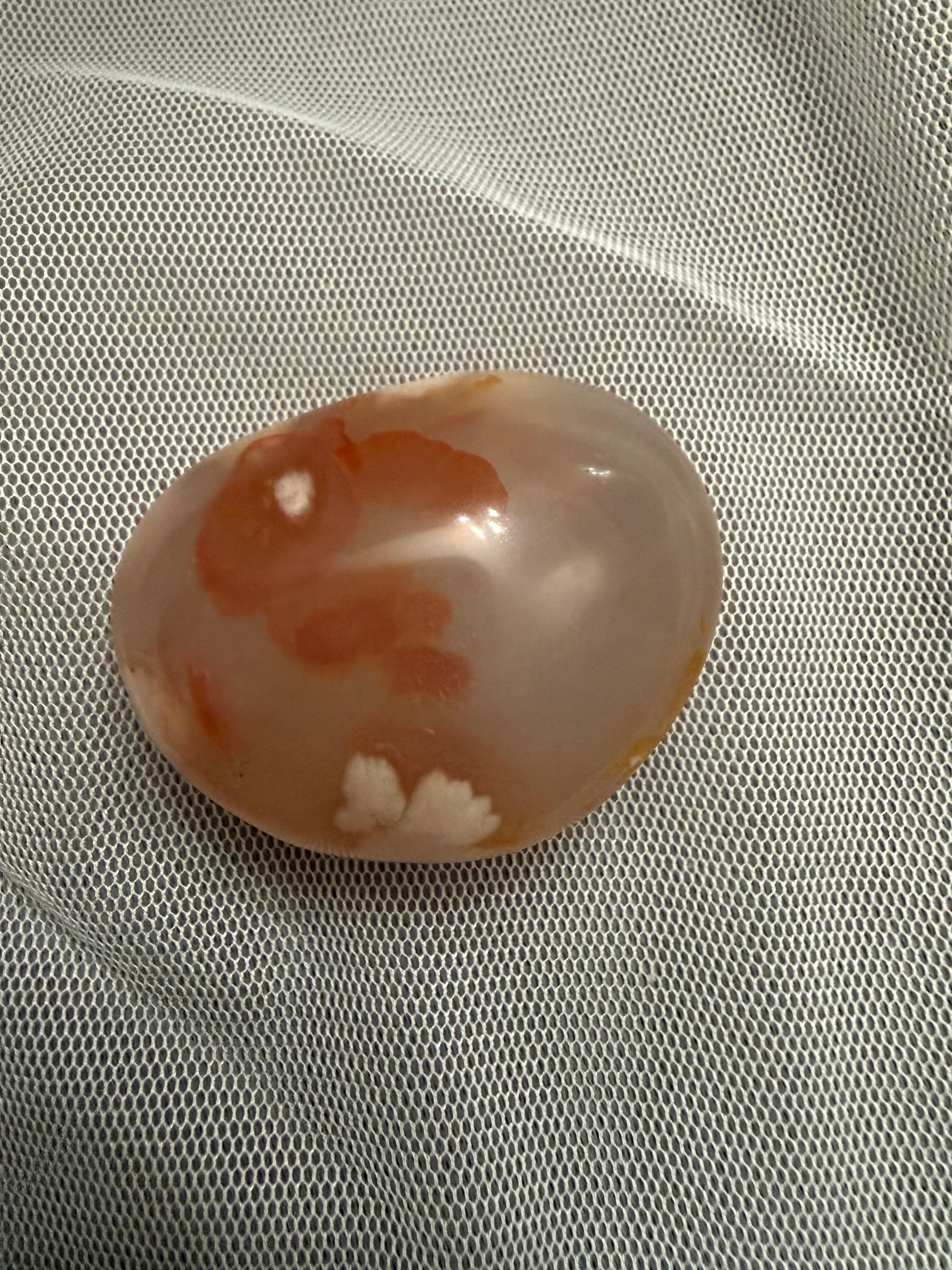 Flower Agate Palm Stone